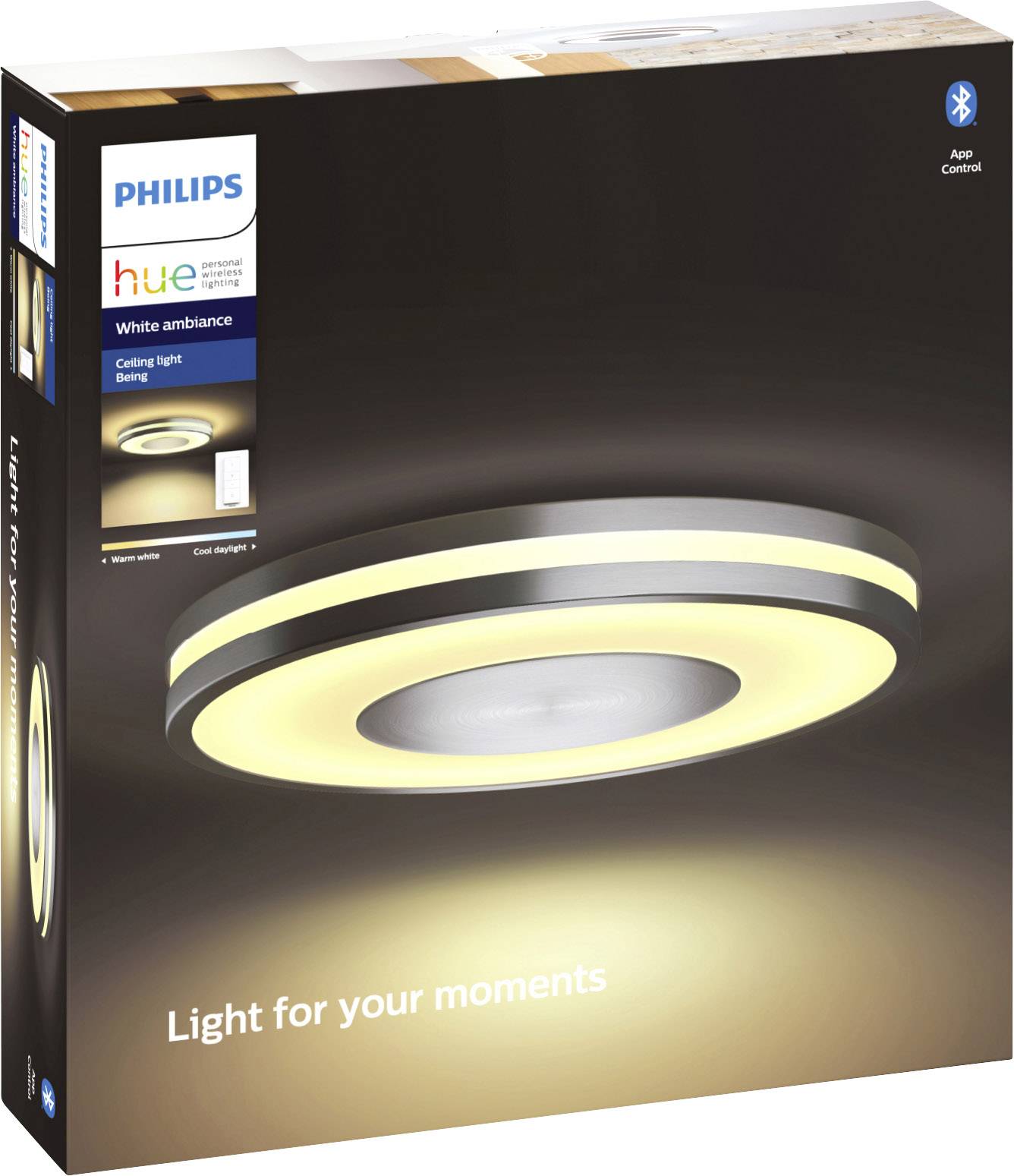 Philips Lighting Hue LED Decken- und Wandleuchte 3261048P6 Being LED fest eingebaut 27 W Warmweiß, Neutralweiß, Tageslichtweiß