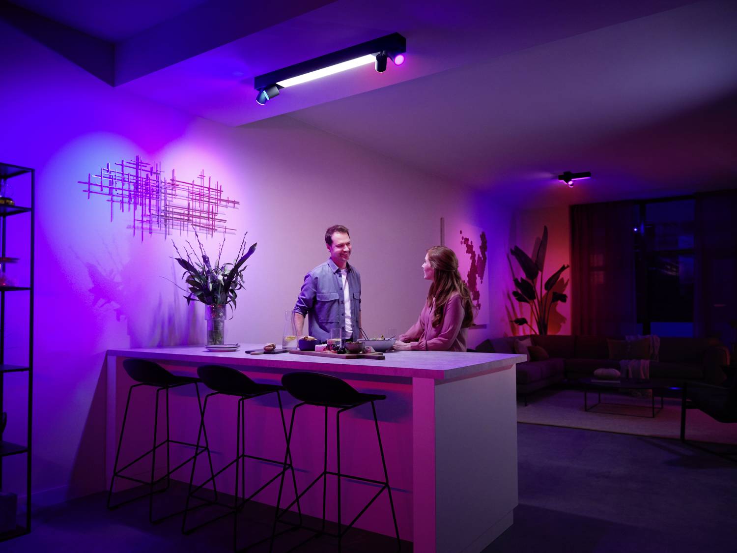 Philips LED LED Decken- und Wandleuchte 5060730P7 Centris GU10, LED fest eingebaut 62.8 W