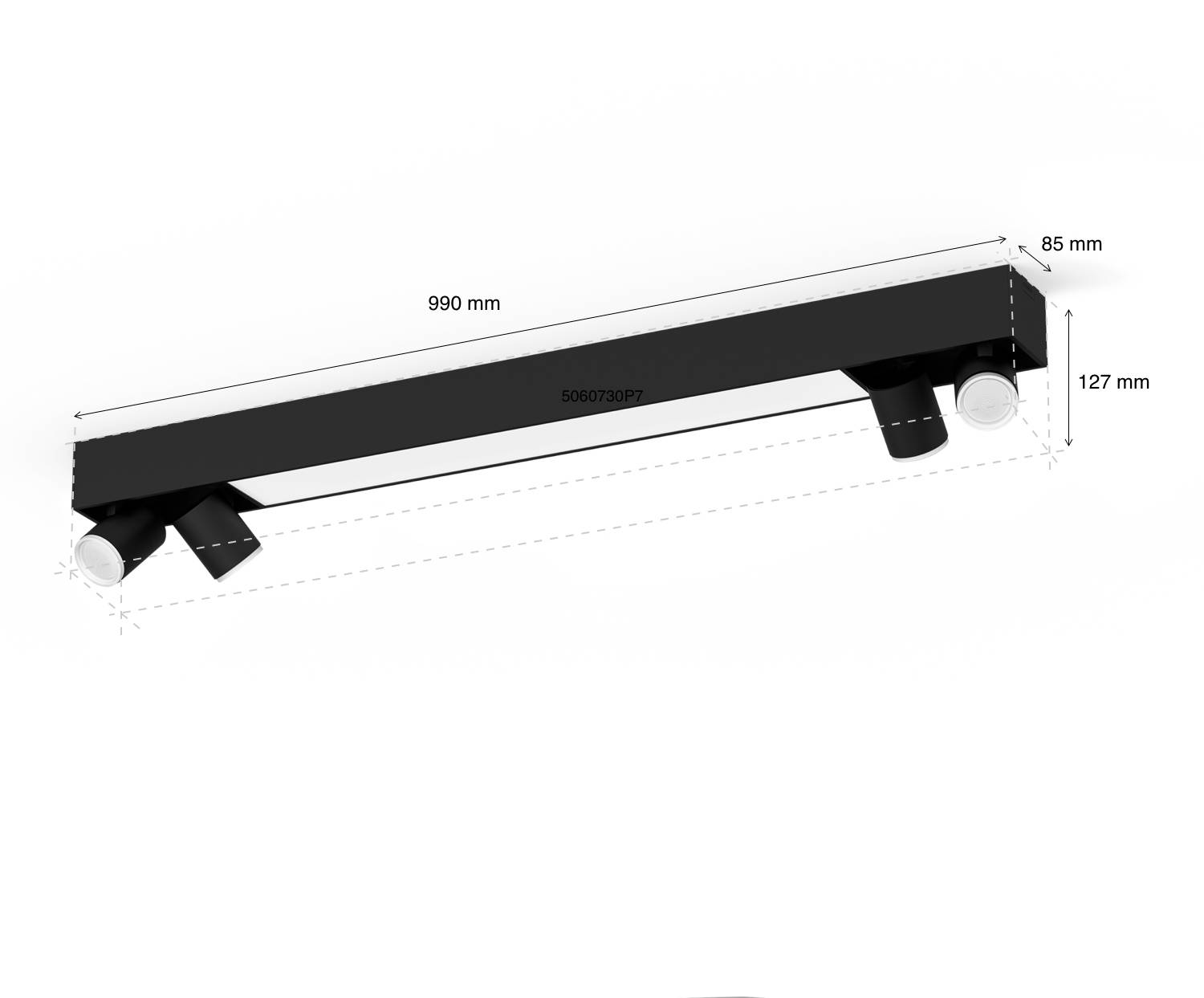 Philips LED LED Decken- und Wandleuchte 5060730P7 Centris GU10, LED fest eingebaut 62.8 W