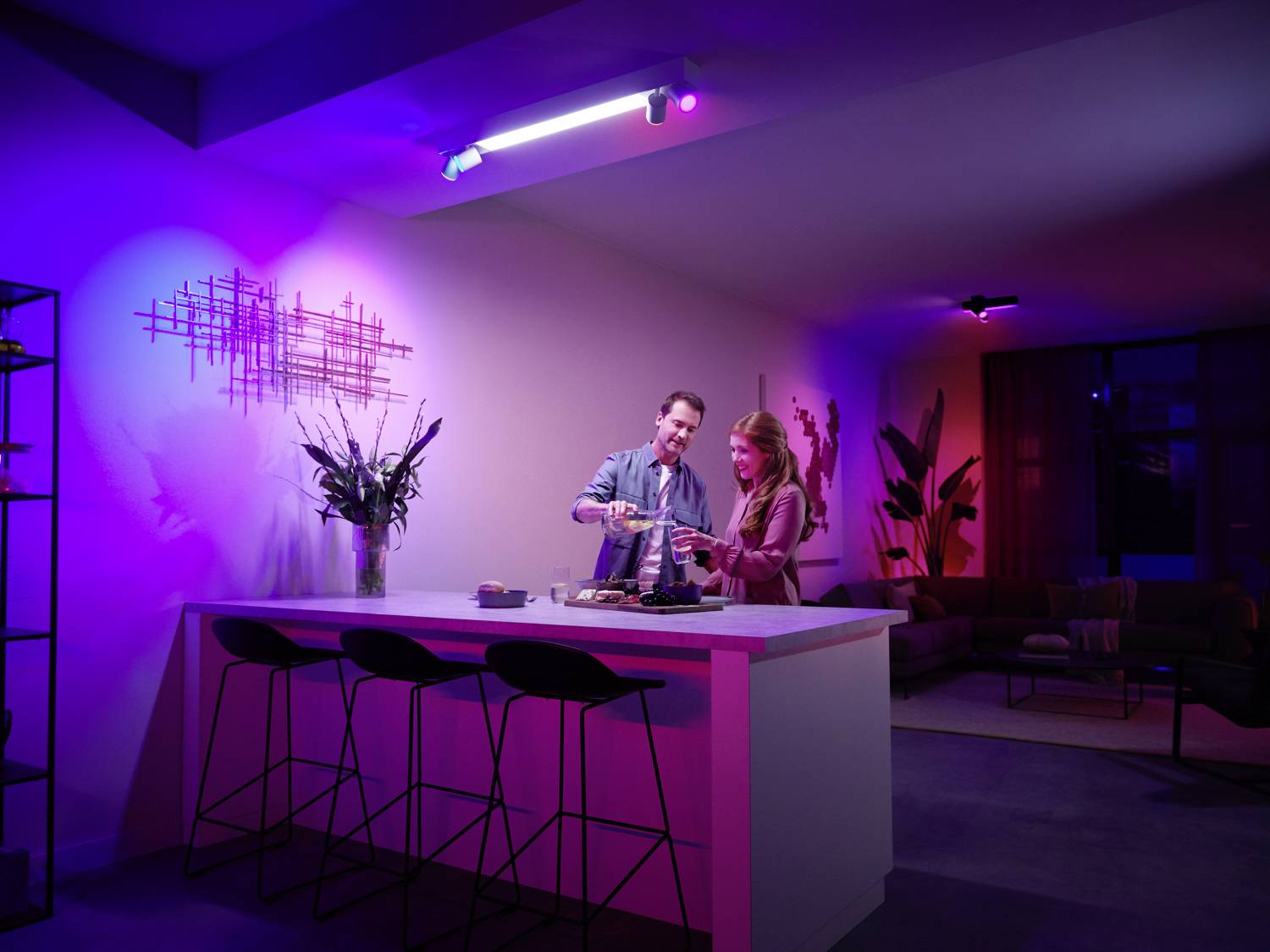 Philips LED LED Decken- und Wandleuchte 5060731P7 Centris GU10, LED fest eingebaut 62.8 W