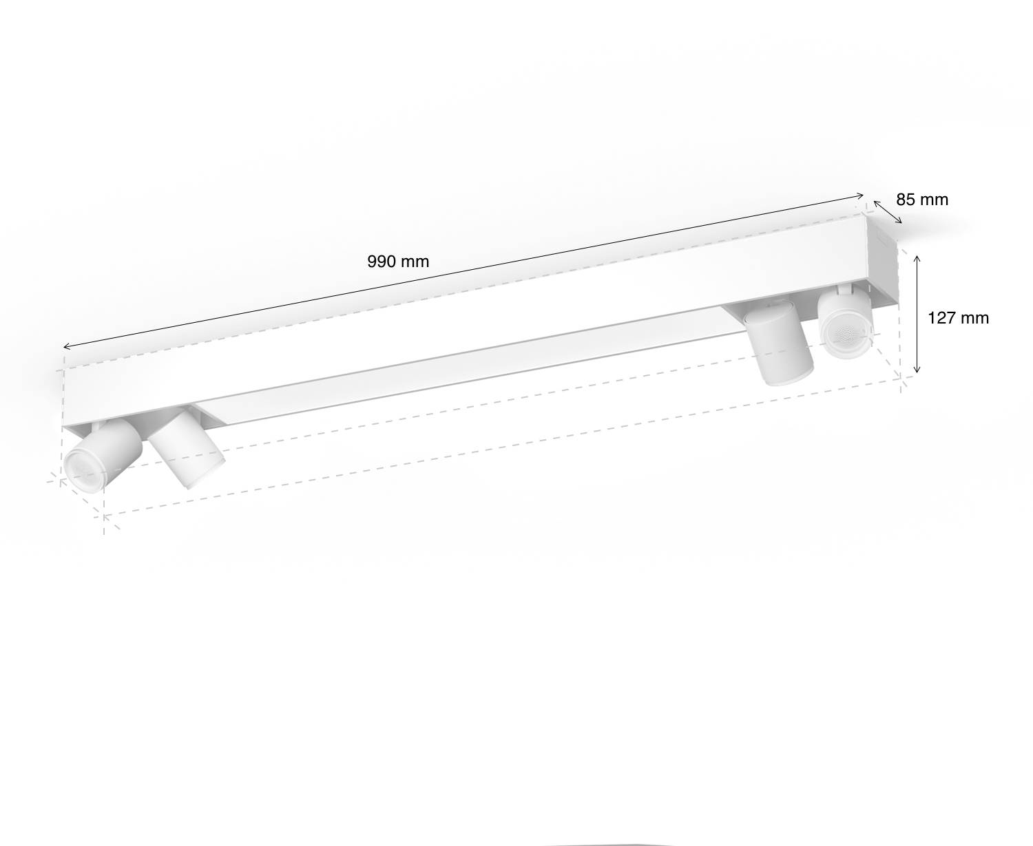 Philips LED LED Decken- und Wandleuchte 5060731P7 Centris GU10, LED fest eingebaut 62.8 W