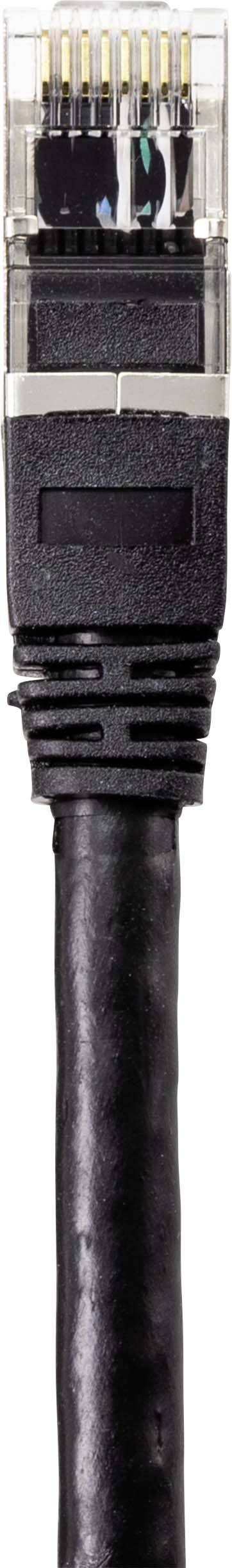 Renkforce RF-4538202 RJ45 Netzwerkkabel, Patchkabel CAT 6a S/FTP 20.00m Schwarz für Außenbereich geeignet 1St.