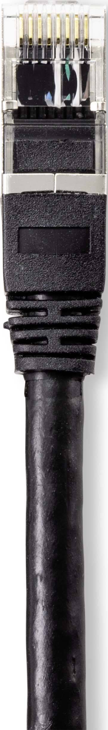 Renkforce RF-4538204 RJ45 Netzwerkkabel, Patchkabel CAT 6a S/FTP 30.00m Schwarz für Außenbereich geeignet 1St.