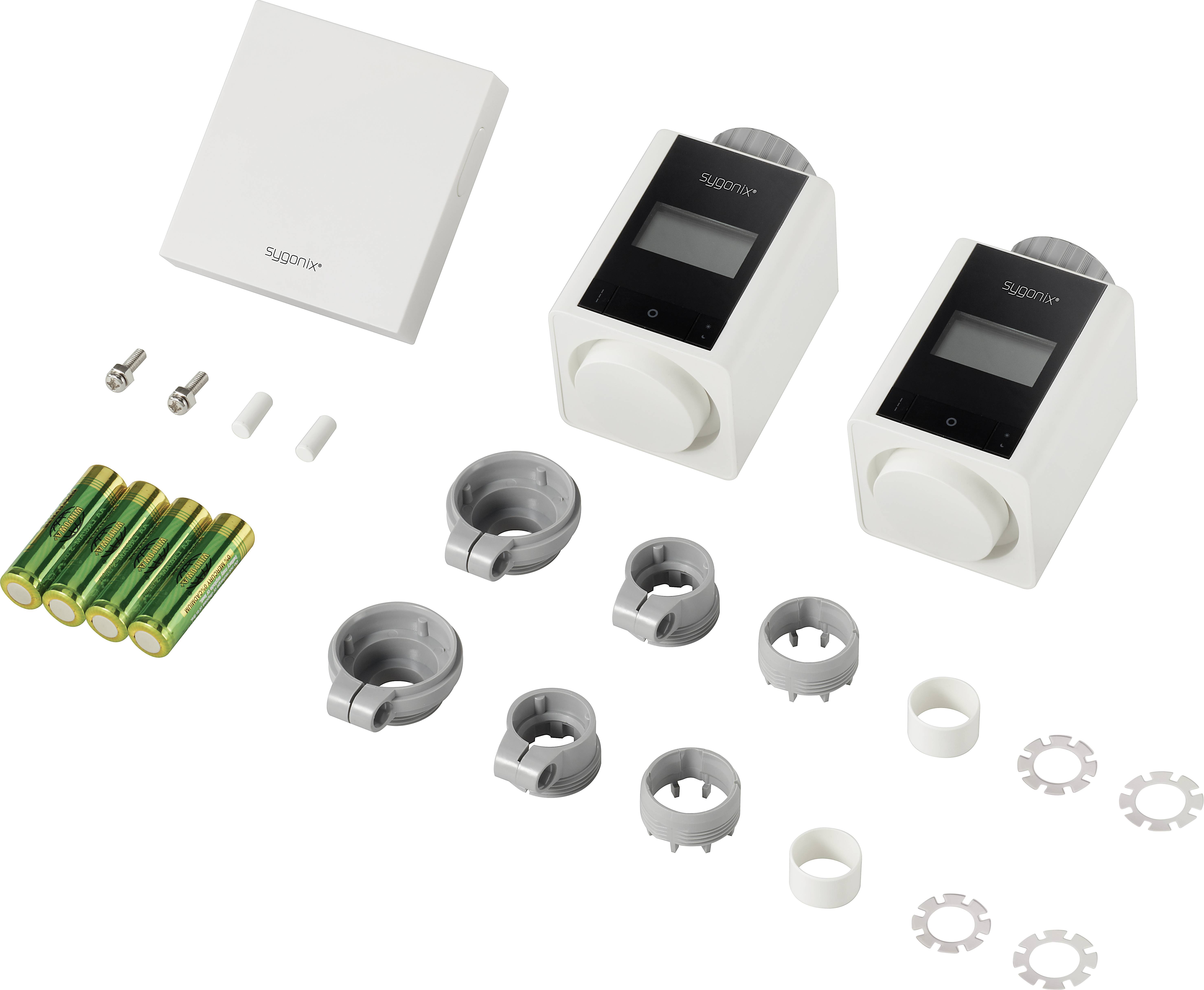 Sygonix SY-4538250 Heizkörperthermostat-Set elektronisch 2er Set 0.5 bis 29.5°C