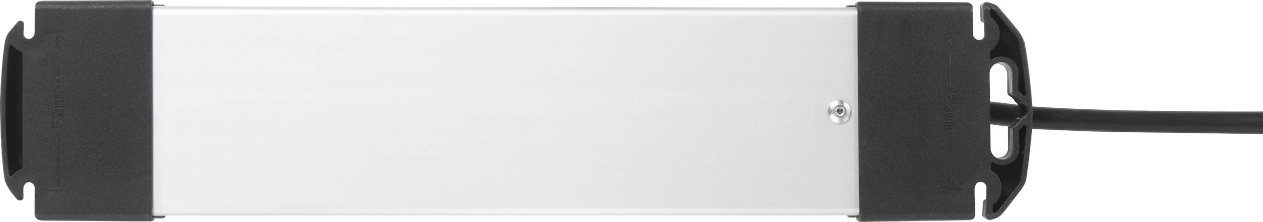 Sygonix SY-4538264 Steckdosenleiste mit Schalter 4fach Schwarz, Silber Schutzkontakt 1St.