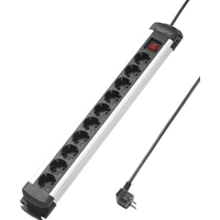 Sygonix SY-4538266 Steckdosenleiste mit Schalter 10fach Schwarz, Silber Schutzkontakt 1St. Sygonix SY-4538266 Steckdosenleiste mit Schalter 10fach Schwarz, Silber Schutzkontakt 1St.