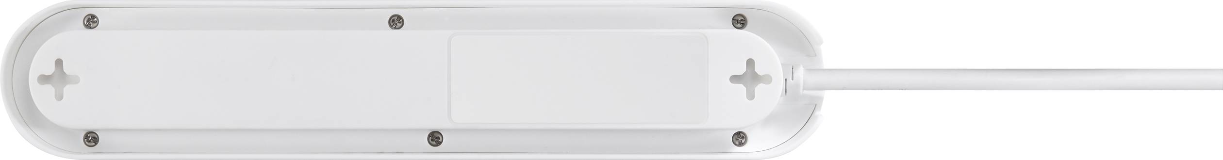 Sygonix SY-4538272 Steckdosenleiste mit Schalter 5fach Weiß, Schwarz Schutzkontakt 1St.