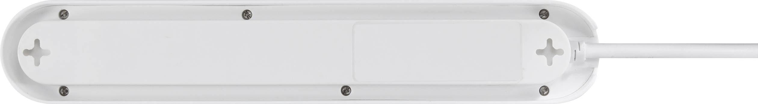 Sygonix SY-4538276 Steckdosenleiste mit Schalter 5fach Weiß, Schwarz Schutzkontakt 1St.