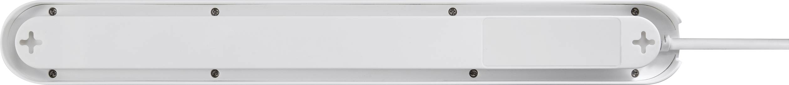 Sygonix SY-4538278 Steckdosenleiste mit Schalter 8fach Weiß, Schwarz Schutzkontakt 1St.