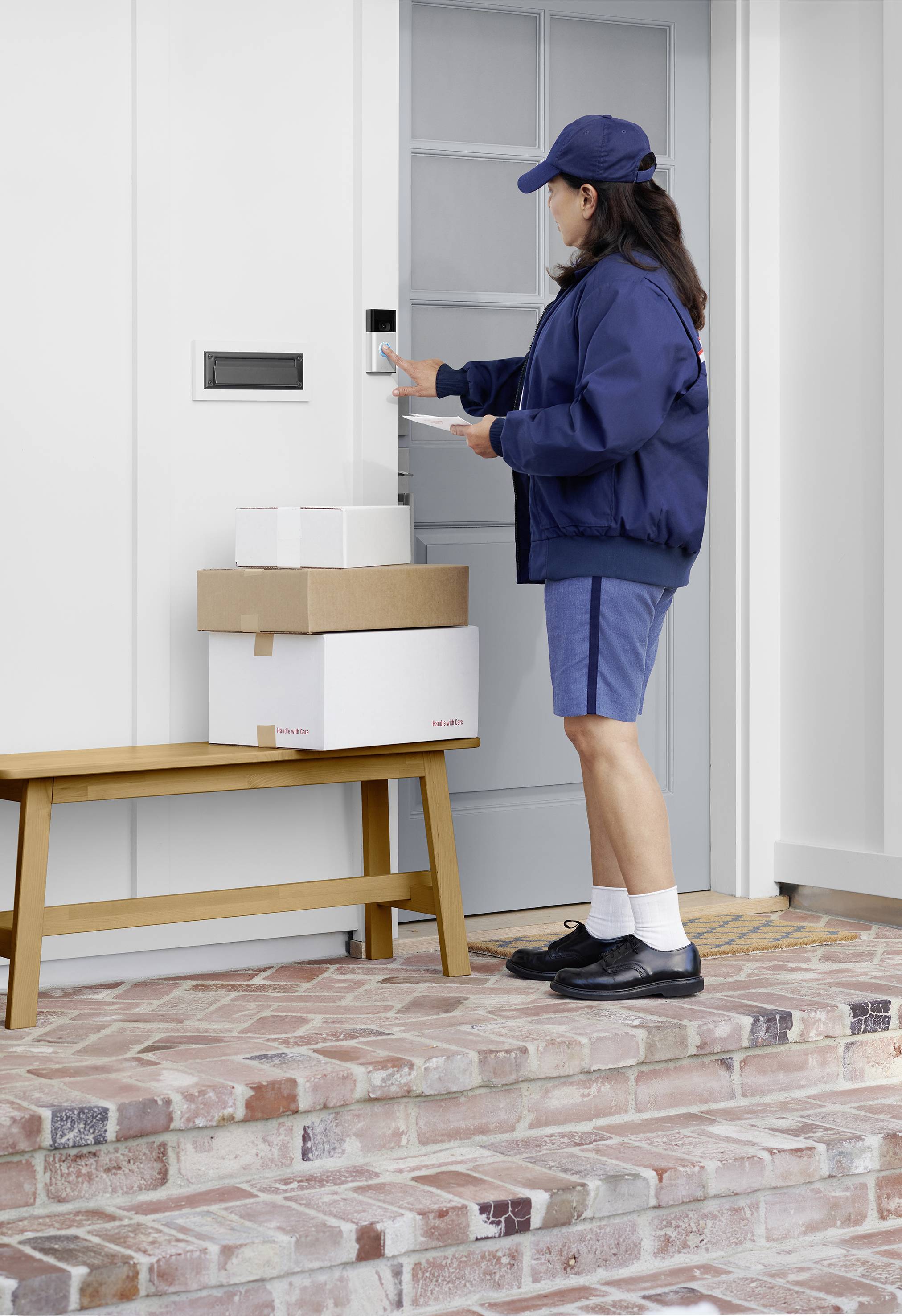 Ring 8VR1SZ-VEU0 IP-Video-Türsprechanlage Video Doorbell 2. Gen WLAN Außeneinheit 1 Familienhaus Venetian-Bronze