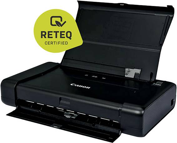 Canon PIXMA P110 Farb Tintenstrahl Drucker (generalüberholt) (sehr gut) A4 Drucker WLAN, Akku-Betrieb