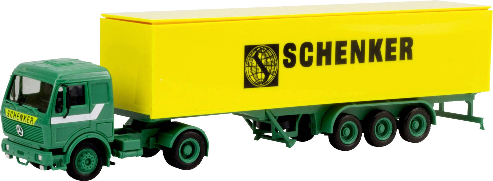 Herpa 310949 H0 LKW Modell Mercedes Benz S Koffer-Sattelzug "Schenker"