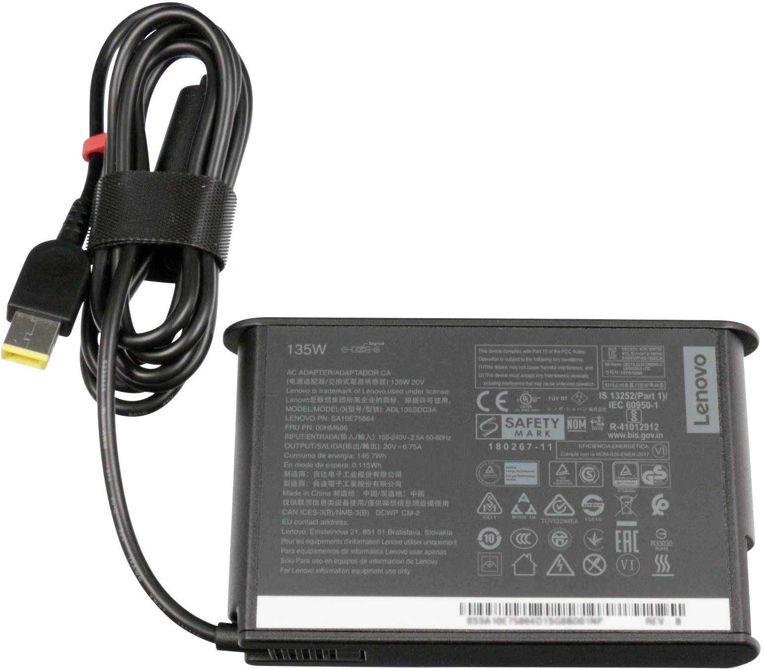 Lenovo 00HM686, 00HM688, SA10E75864 Notebook-Netzteil 135 W 20 V 6.75 A