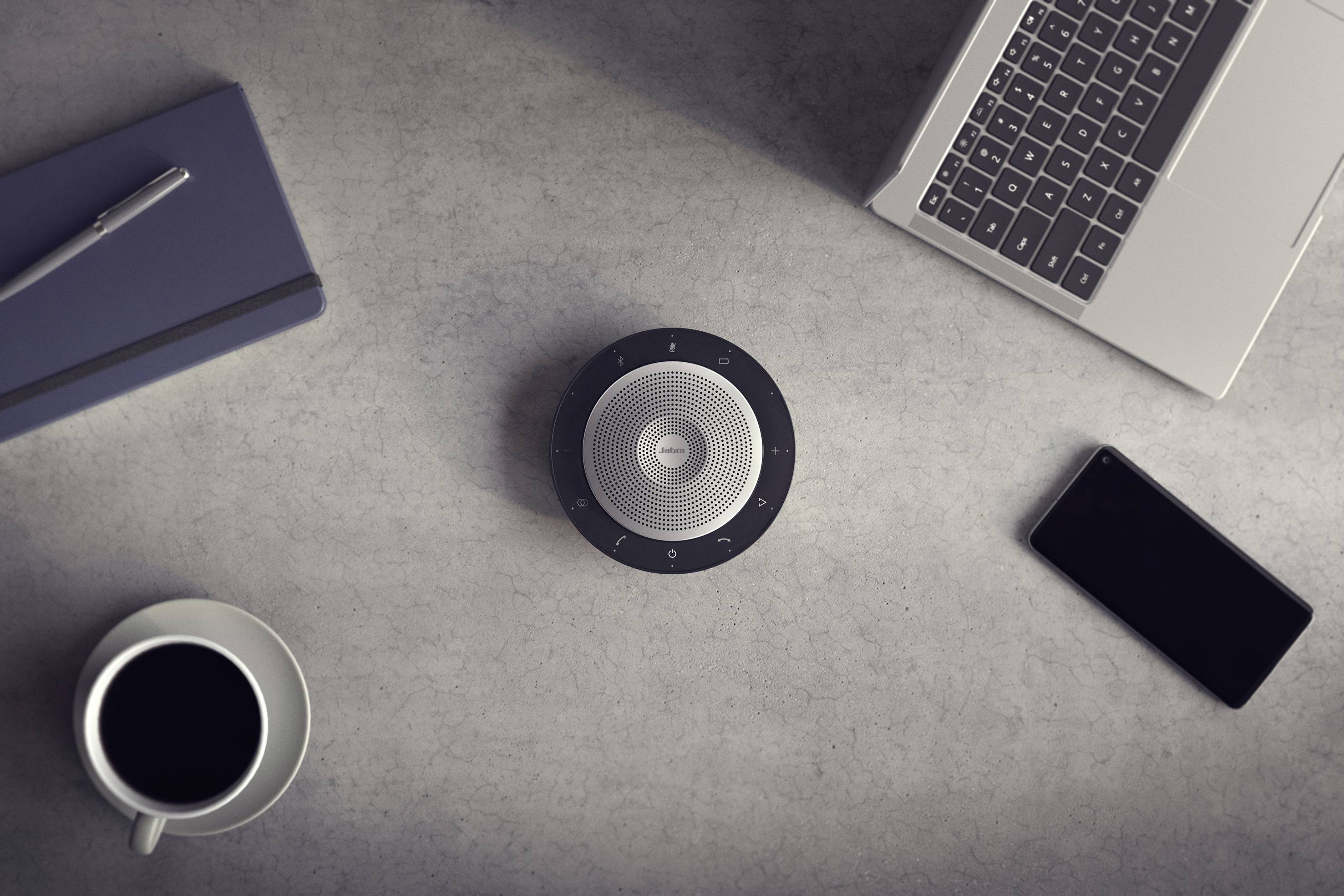 Jabra SPEAK 750 UC + Link 370 Konferenzlautsprecher Bluetooth®, USB-A (USB 2.0) Grau, Schwarz