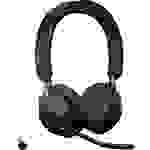 Jabra Evolve2 65 UC Telefon On Ear Headset Bluetooth® Stereo Schwarz Lautstärkeregelung, Batterieladeanzeige