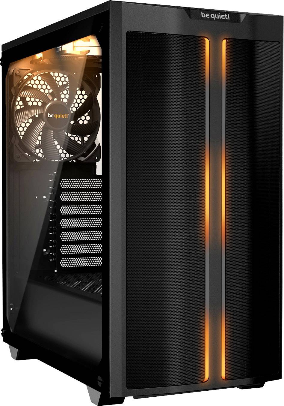 BeQuiet PURE BASE 500DX Midi-Tower PC-Gehäuse Schwarz 3 vorinstallierte Lüfter, Integrierte Beleuchtung, Seitenfenster