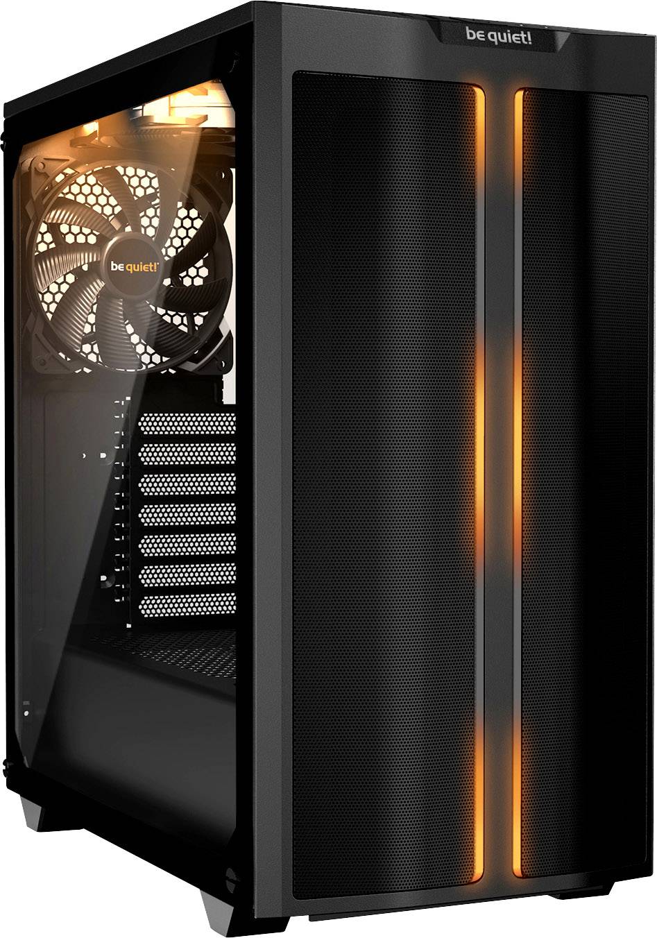 BeQuiet PURE BASE 500DX Midi-Tower PC-Gehäuse Schwarz 3 vorinstallierte Lüfter, Integrierte Beleuchtung, Seitenfenster