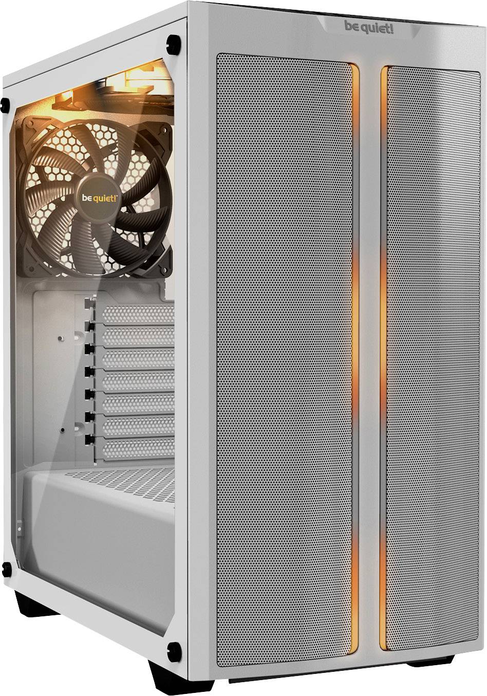 BeQuiet PURE BASE 500DX Midi-Tower PC-Gehäuse Weiß 3 vorinstallierte Lüfter, Integrierte Beleuchtung, Seitenfenster, Staubfilter
