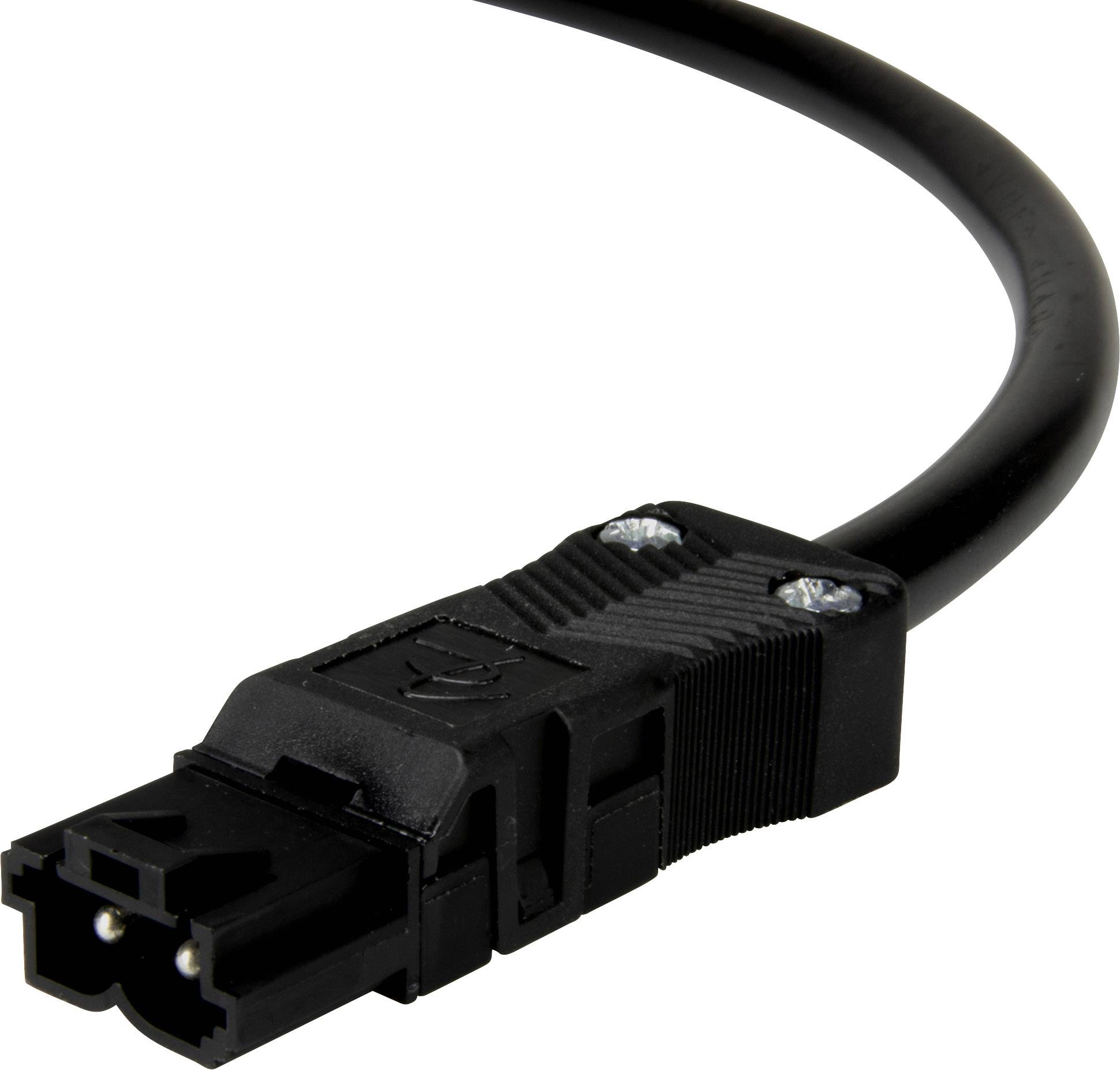 Adels-Contact 14816230 Netz-Anschlusskabel offene Kabelenden - Netz-Stecker Gesamtpolzahl: 2 Schwarz 3.00m 25St.