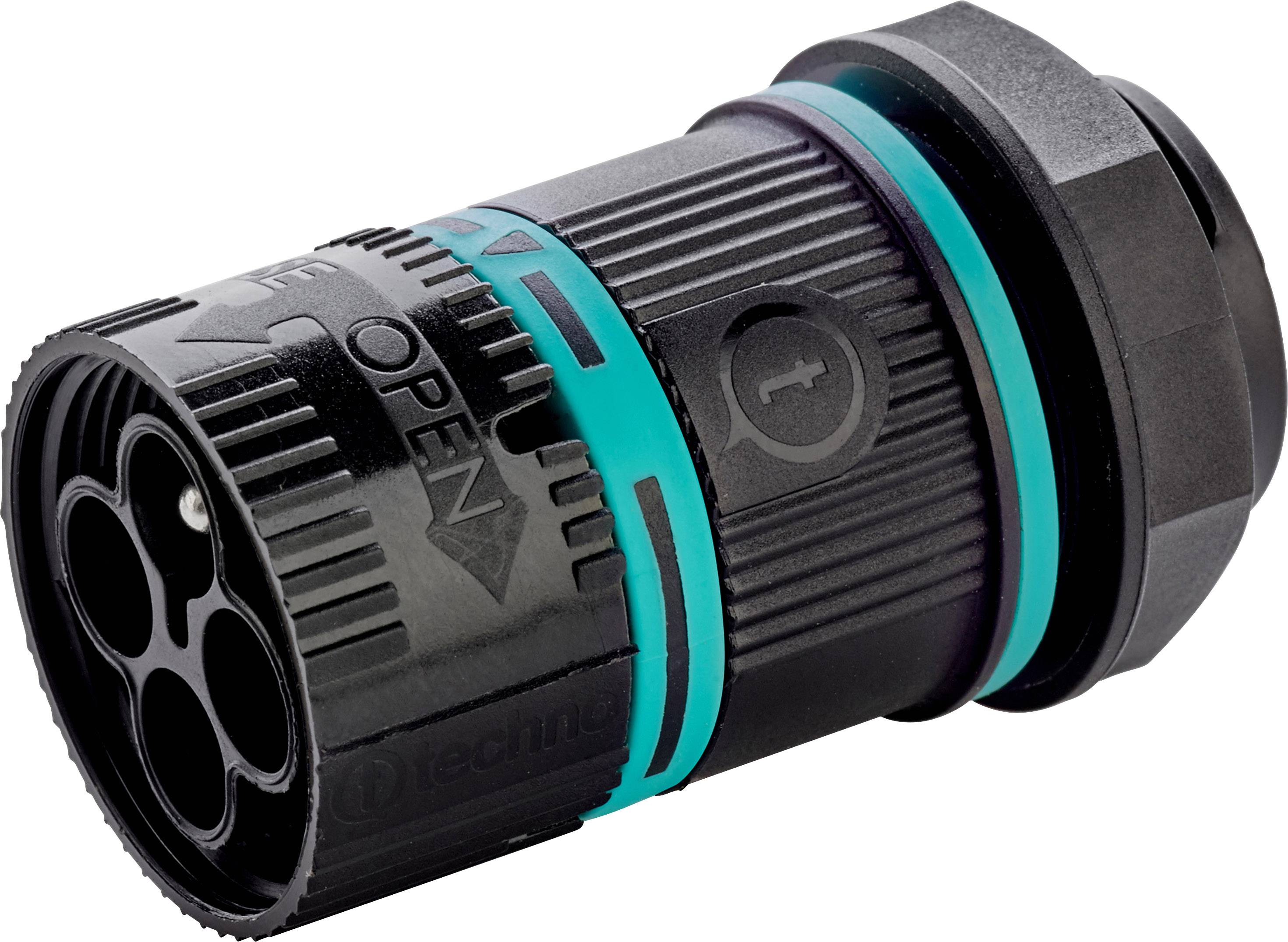 Adels-Contact 24487 Rundsteckverbinder Stecker, Einbau Gesamtpolzahl: 2 + PE 200St.