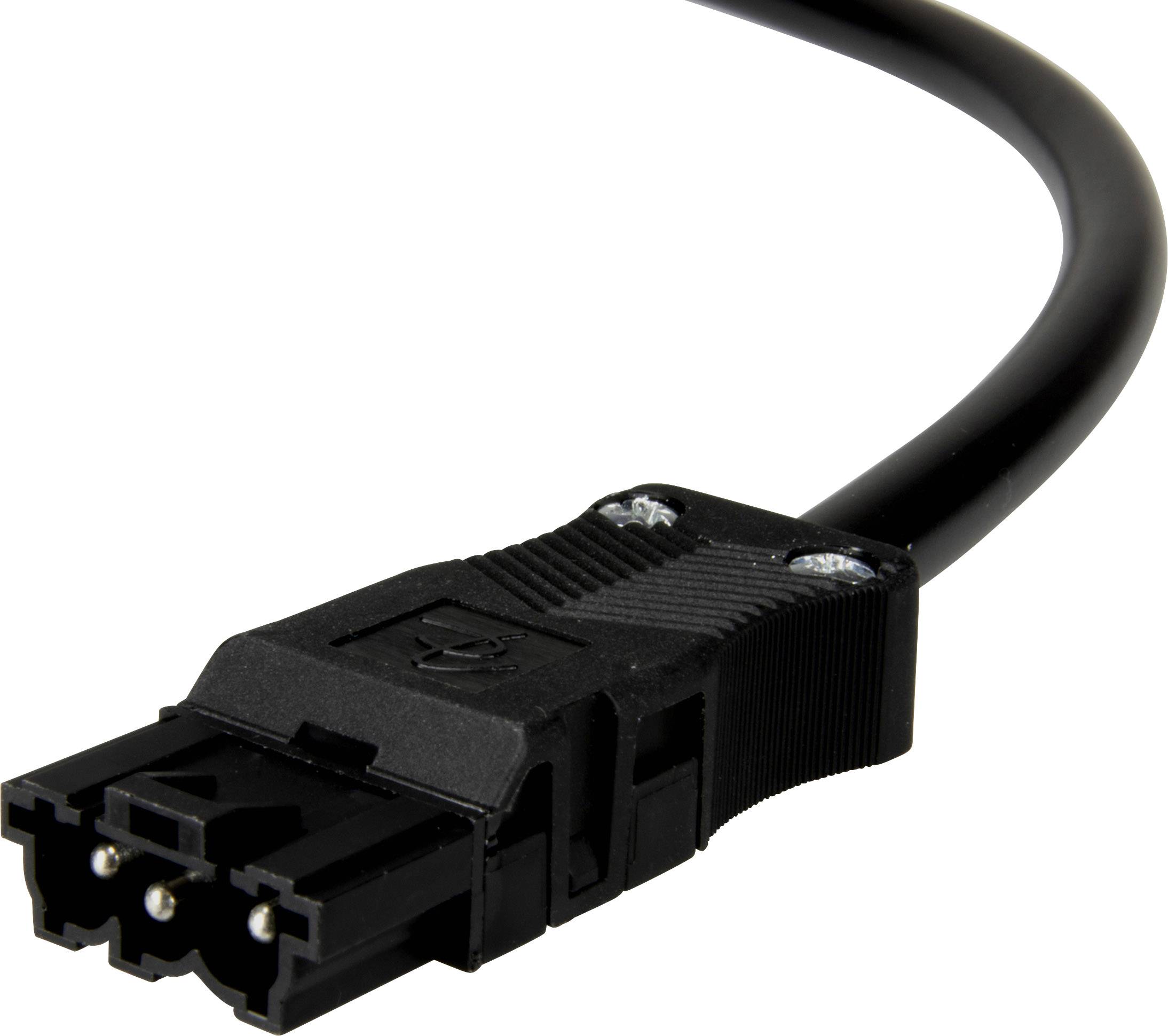 Adels-Contact 14816305 Netz-Anschlusskabel offene Kabelenden - Netz-Stecker Gesamtpolzahl: 2 + PE Schwarz 0.50m 75St.