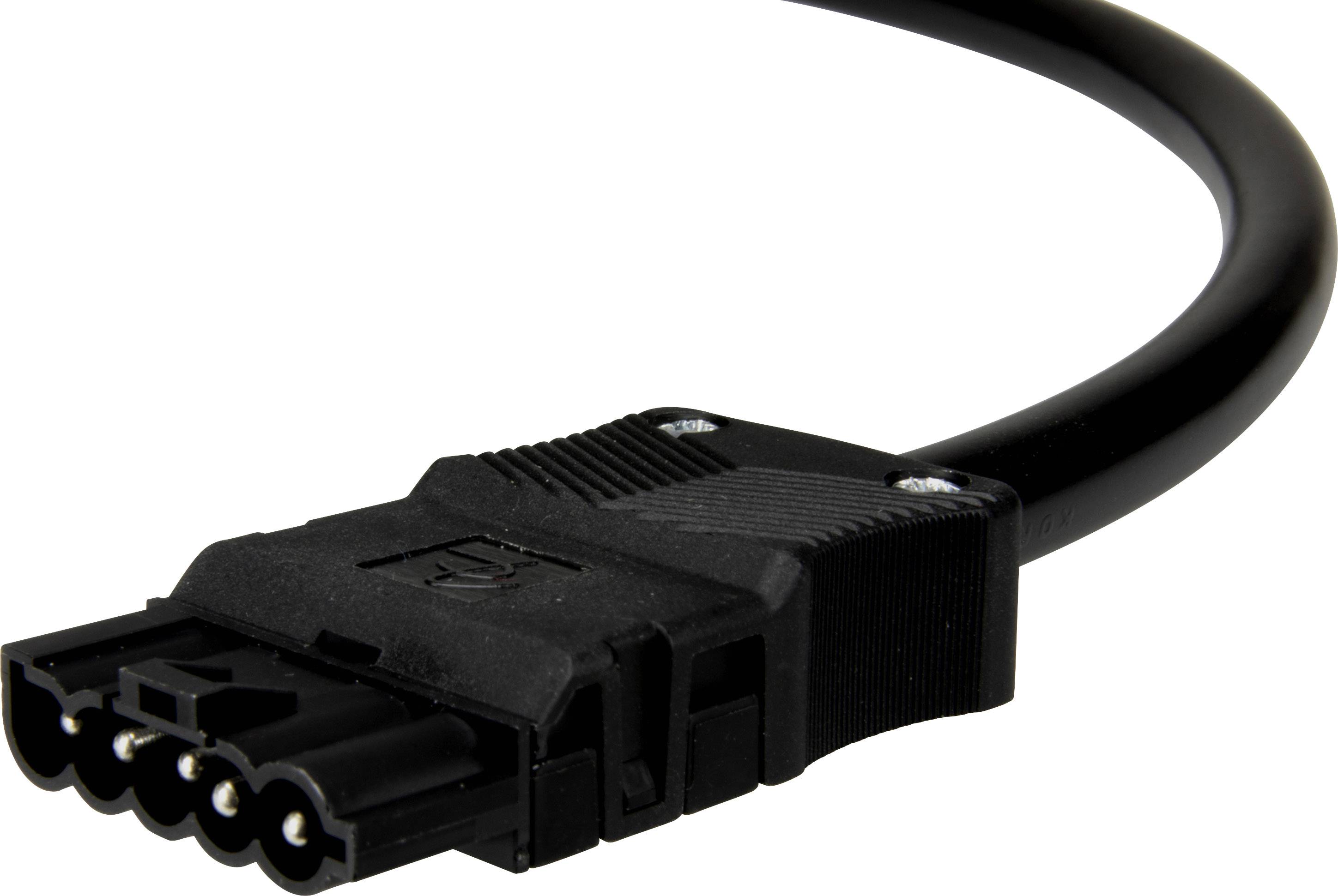 Adels-Contact 92816540 Netz-Anschlusskabel offene Kabelenden - Netz-Stecker Gesamtpolzahl: 4 + PE Schwarz 4.00m 10St.