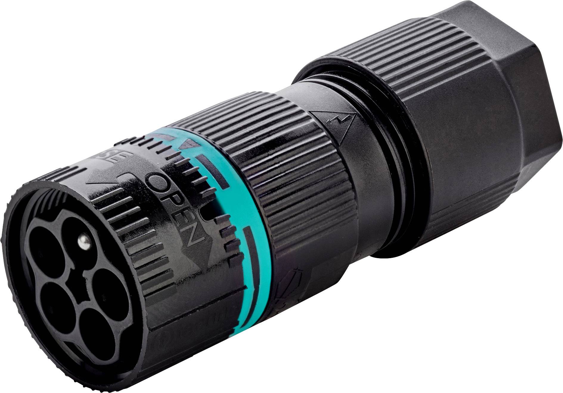 Adels-Contact 24503 Rundsteckverbinder Stecker, gerade Gesamtpolzahl: 4 + PE 200St.