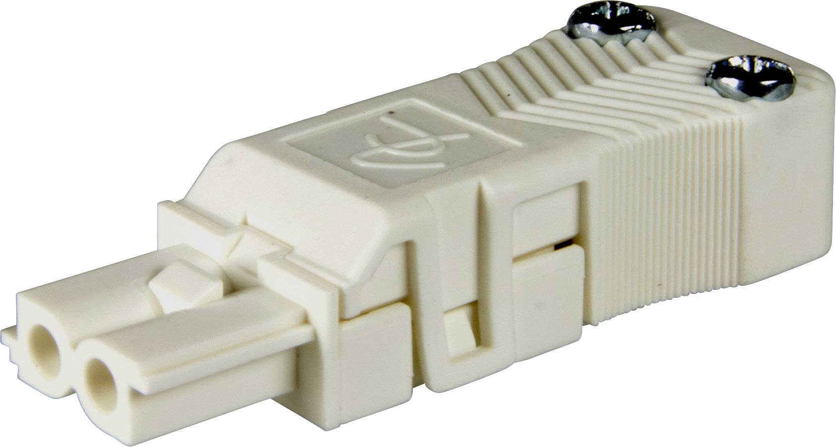 Adels-Contact 12583 Netz-Steckverbinder Buchse, gerade Gesamtpolzahl: 2 16A Weiß 200St.