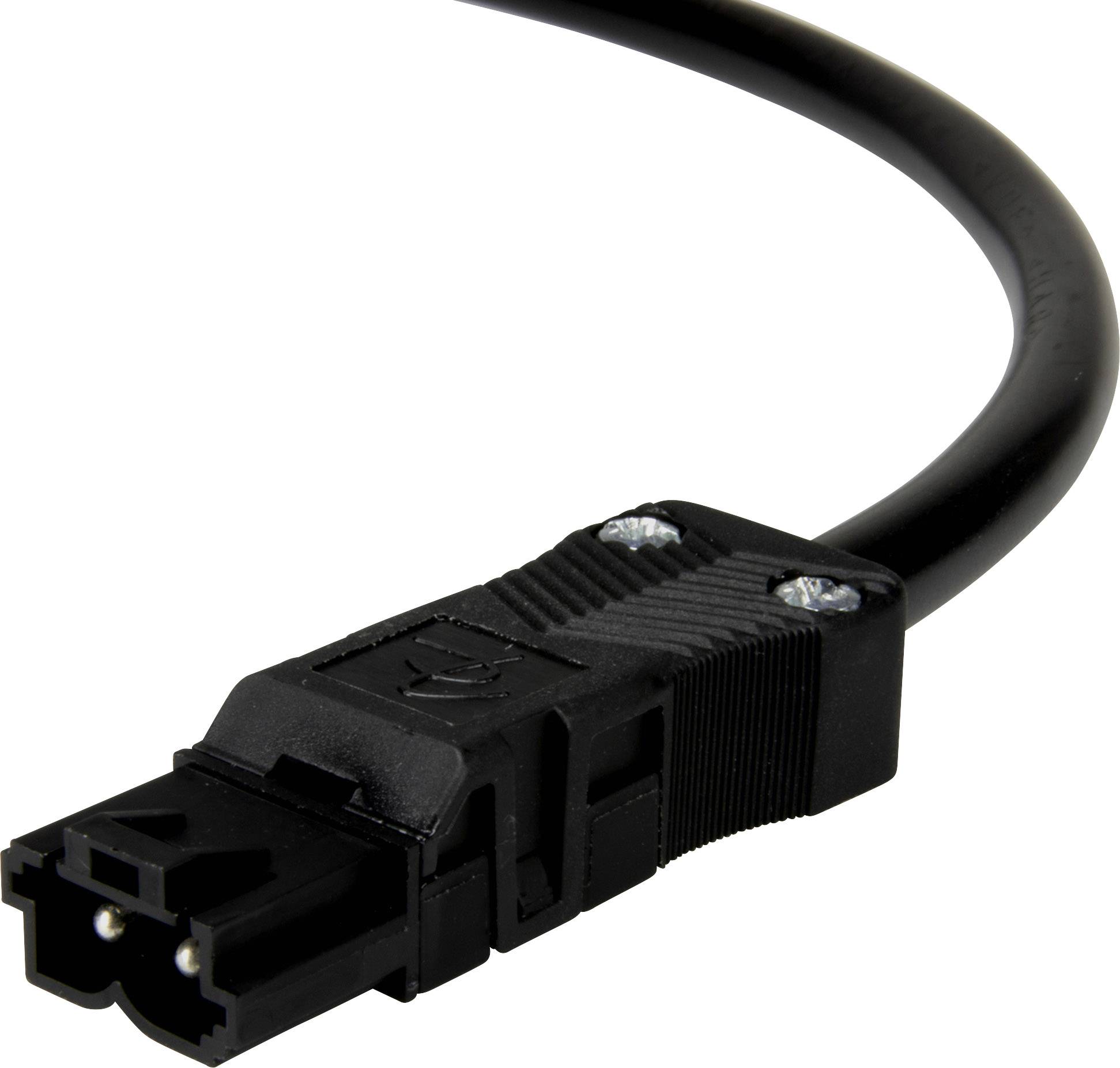 Adels-Contact 92816210 Netz-Anschlusskabel offene Kabelenden - Netz-Stecker Gesamtpolzahl: 2 Schwarz 1.00m 75St.