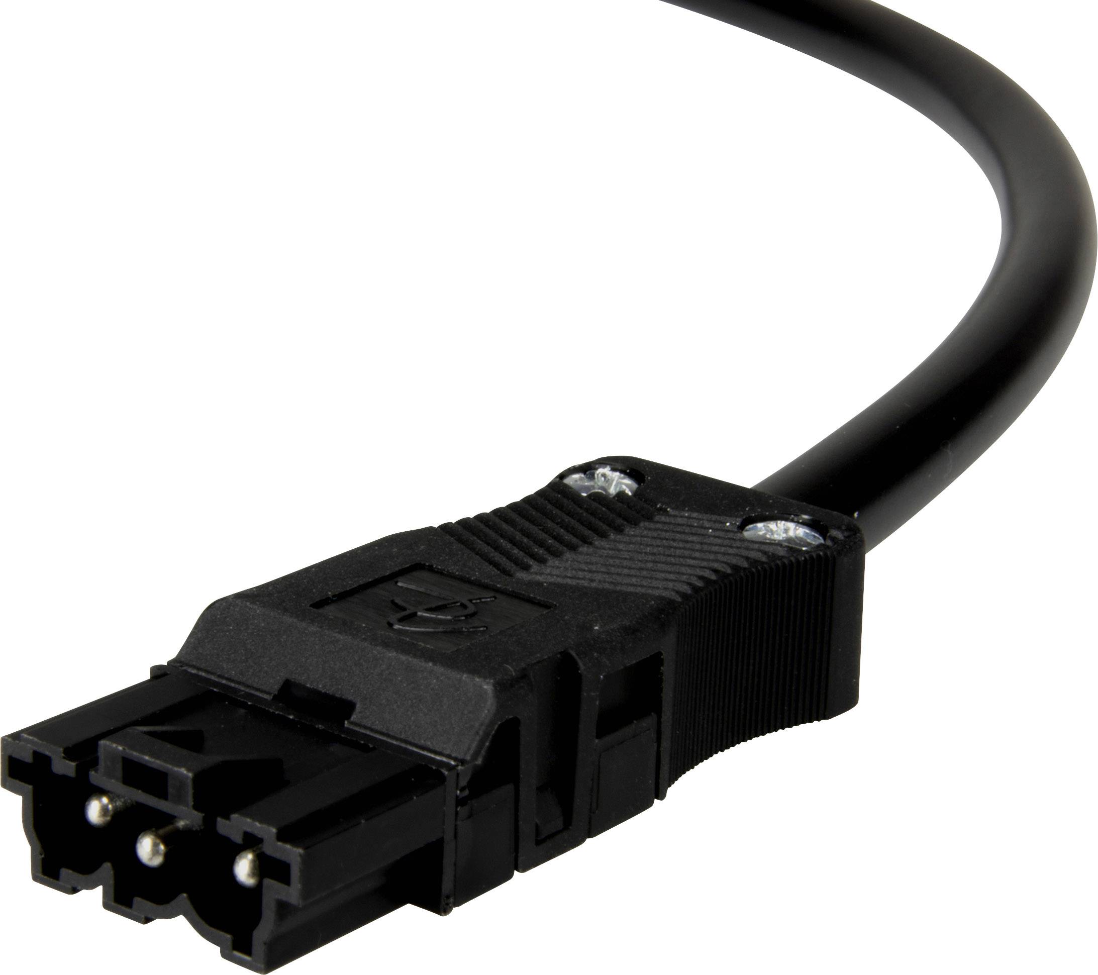Adels-Contact 14816330 Netz-Anschlusskabel offene Kabelenden - Netz-Stecker Gesamtpolzahl: 2 + PE Schwarz 3.00m 25St.
