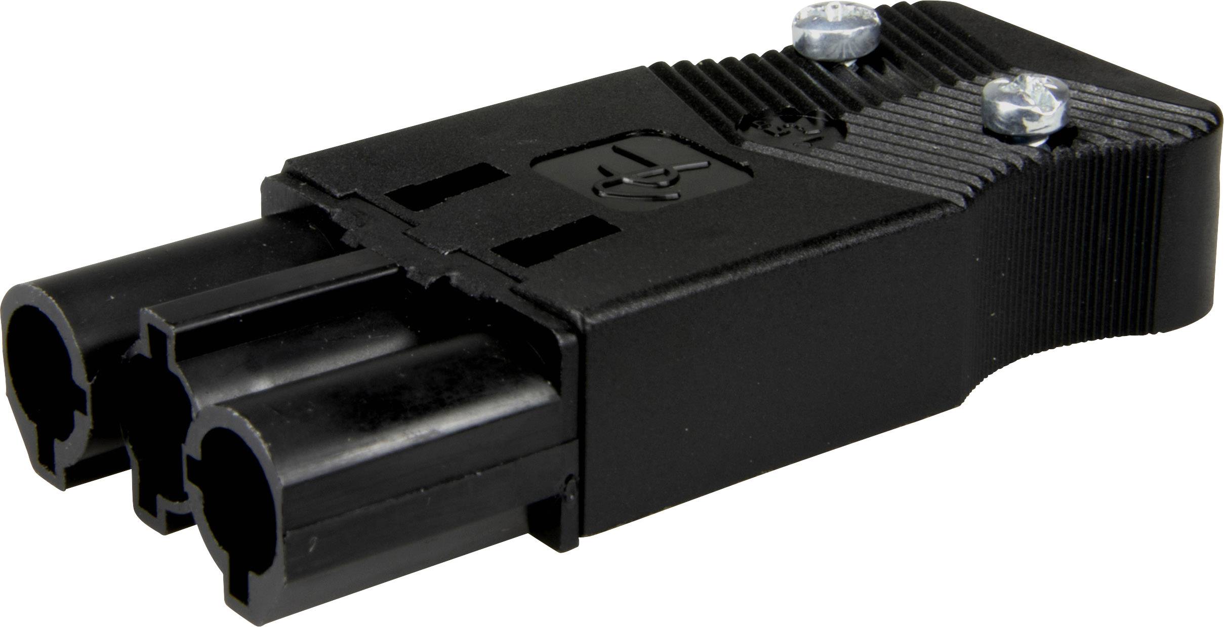 Adels-Contact 23900 Netz-Steckverbinder Stecker, gerade Gesamtpolzahl: 3 + PE 20A Schwarz 200St.