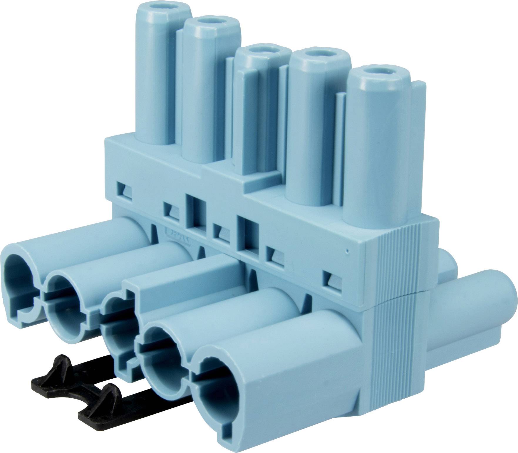 Adels-Contact 18078 T-Verteiler T-Verteiler Gesamtpolzahl: 5 + PE 20A Pastell-Blau 100St.