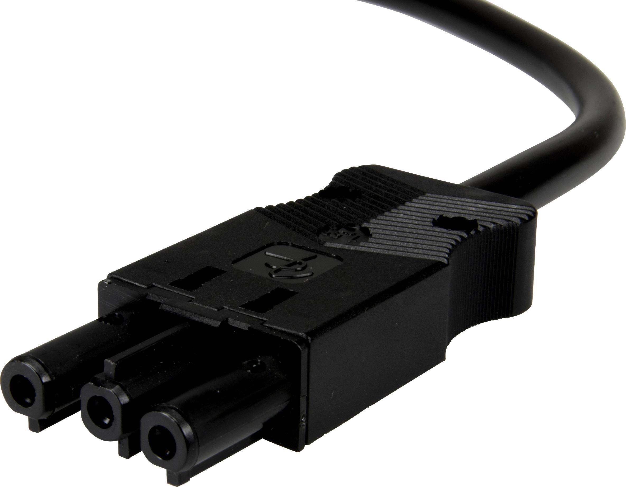 Adels-Contact 16626340 Netz-Anschlusskabel offene Kabelenden - Netz-Buchse Gesamtpolzahl: 2 + PE Schwarz 4.00m 25St.