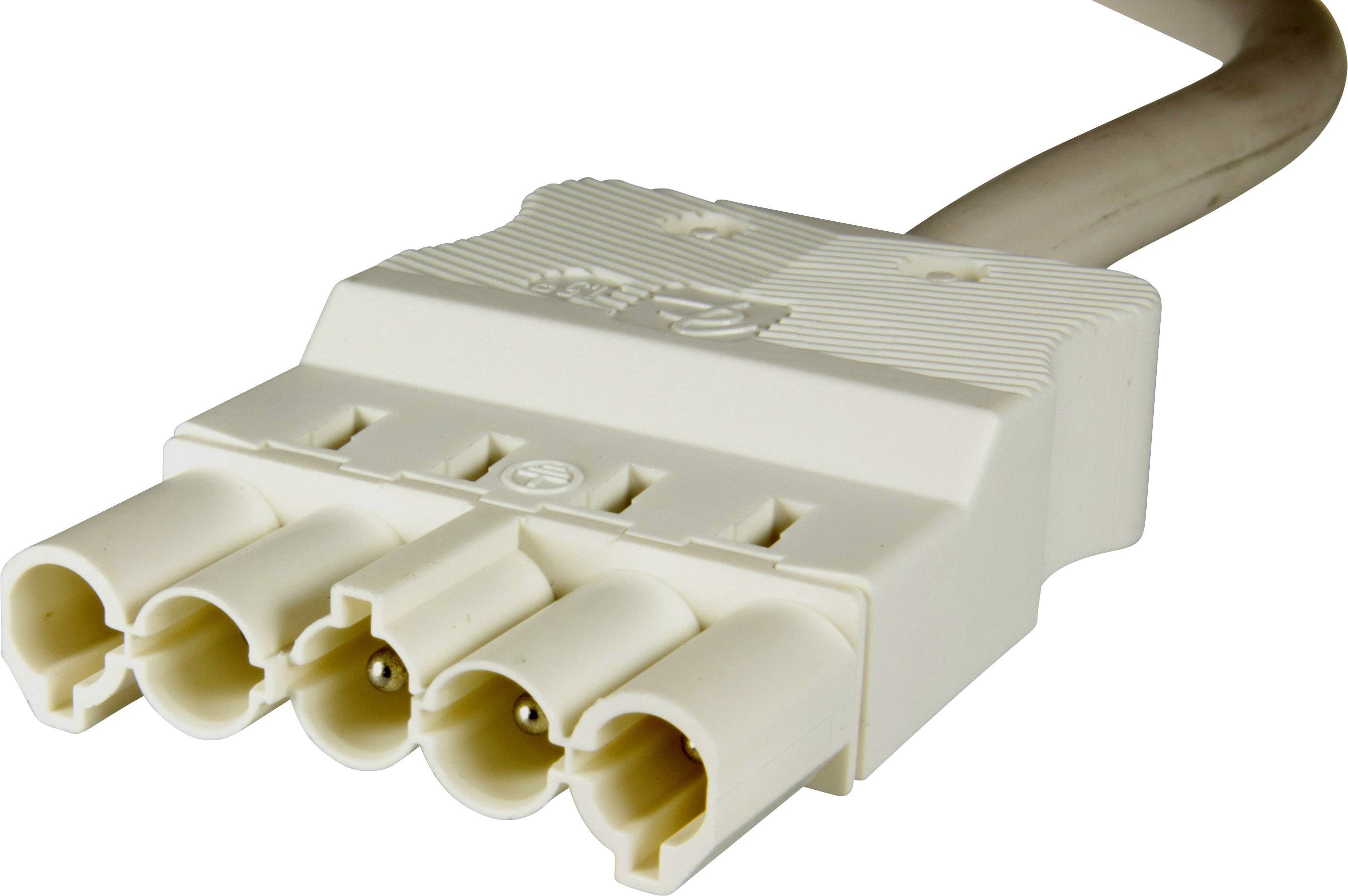 Adels-Contact 16315510 Netz-Anschlusskabel offene Kabelenden - Netz-Stecker Gesamtpolzahl: 4 + PE Weiß 1.00m 30St.