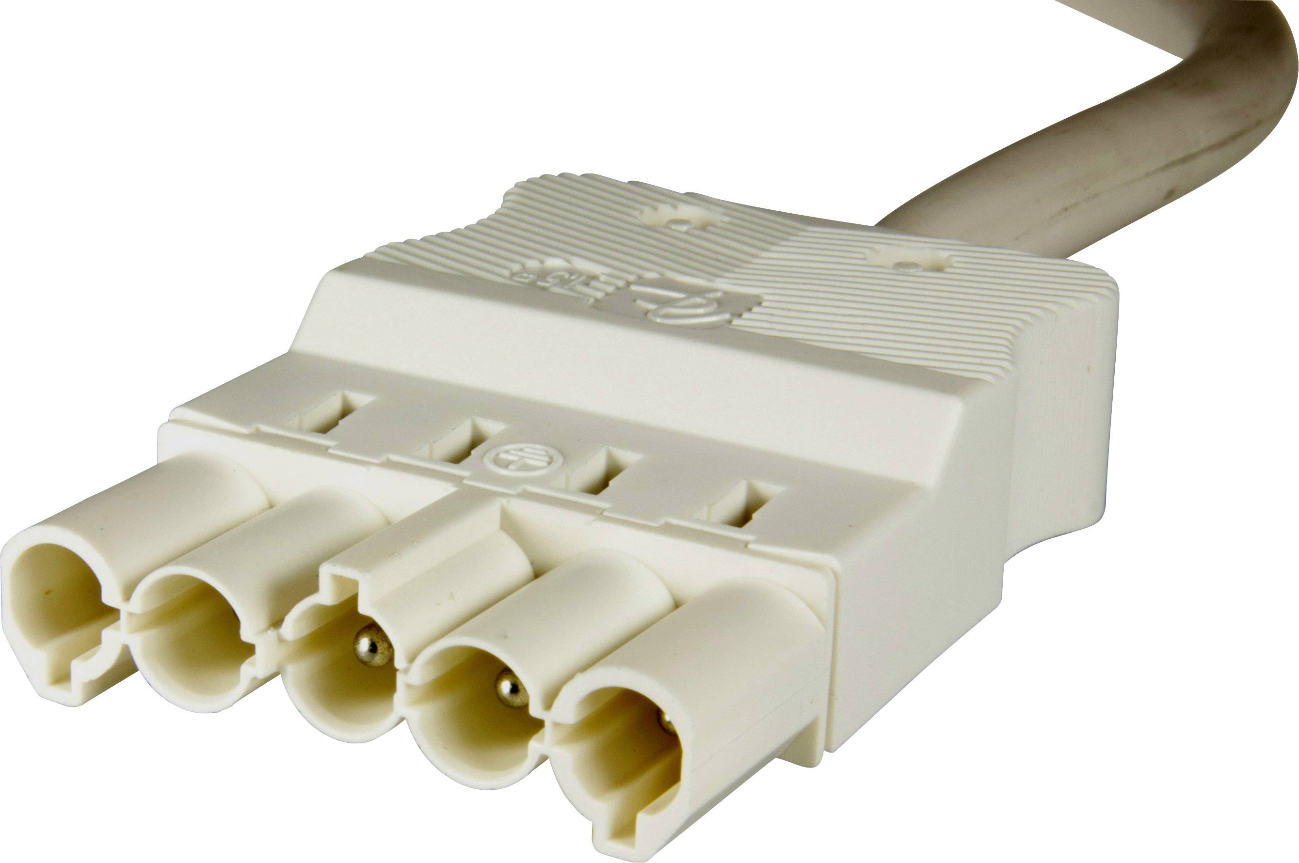 Adels-Contact 96285530 Netz-Anschlusskabel offene Kabelenden - Netz-Stecker Gesamtpolzahl: 4 + PE Weiß 3.00m 15St.