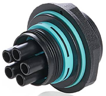 Adels-Contact 24480 Rundsteckverbinder Buchse, Einbau Gesamtpolzahl: 4 + PE 200St.