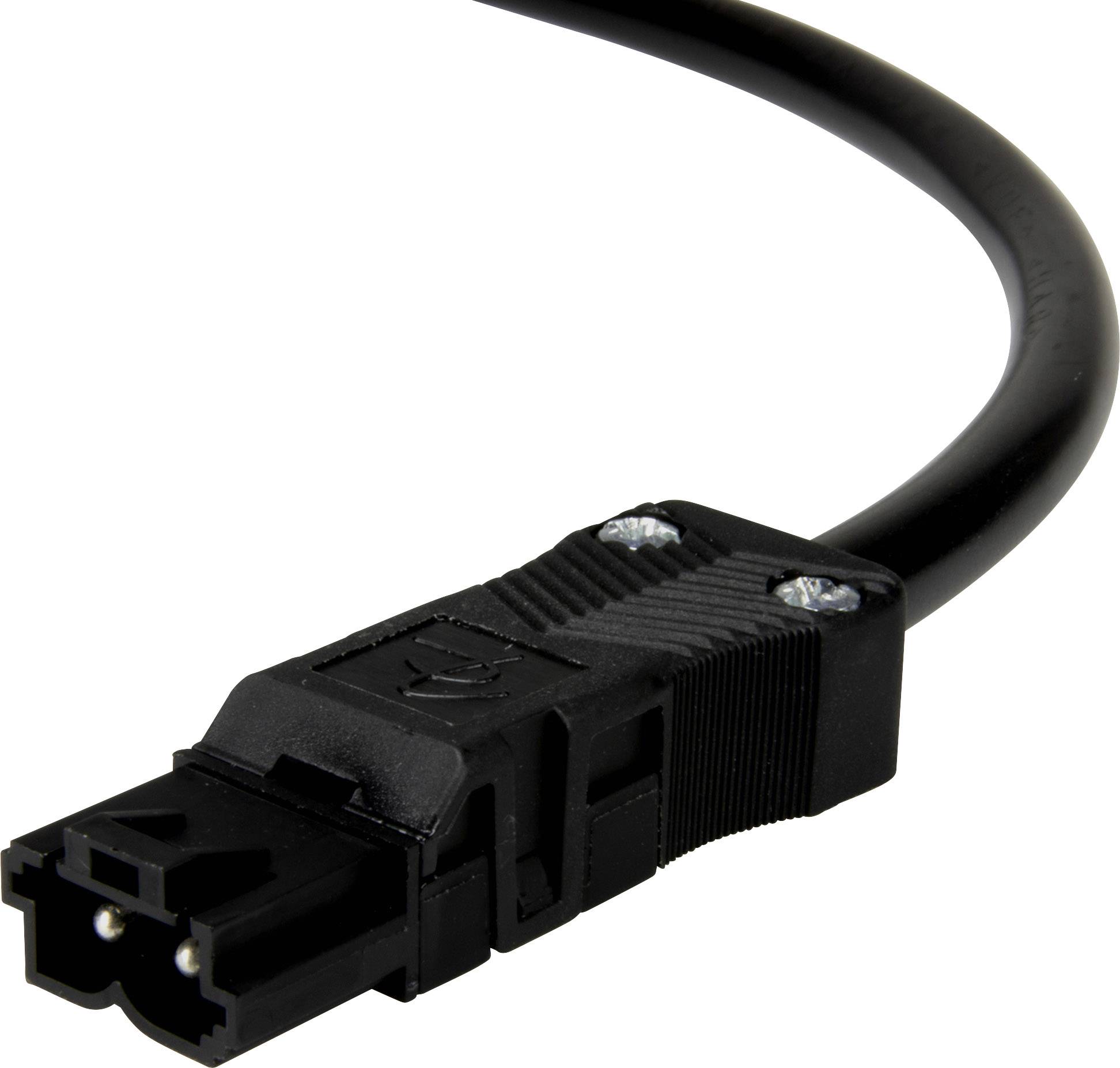 Adels-Contact 92816230 Netz-Anschlusskabel offene Kabelenden - Netz-Stecker Gesamtpolzahl: 2 Schwarz 3.00m 25St.