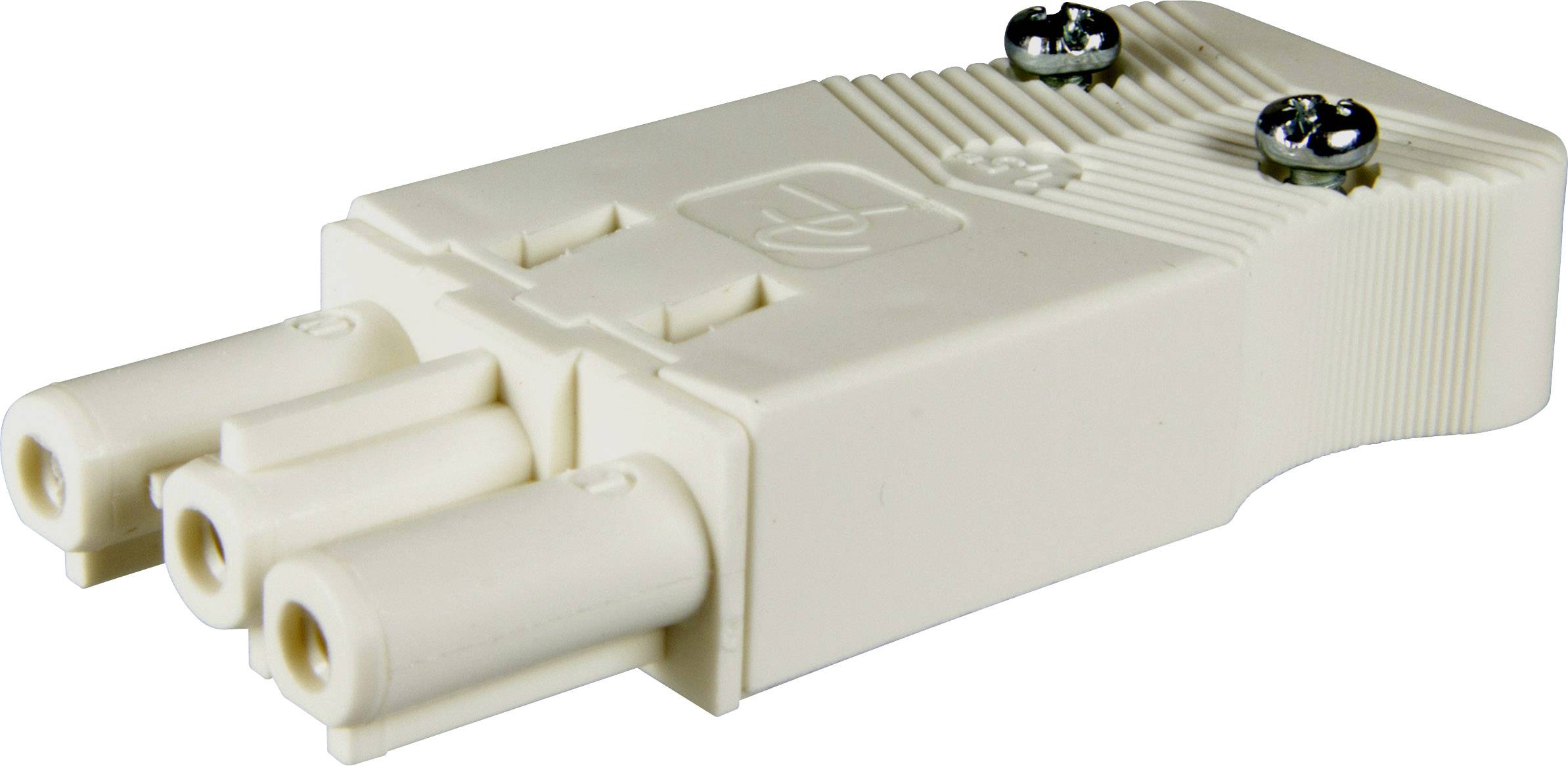 Adels-Contact 23828 Netz-Steckverbinder Buchse, gerade Gesamtpolzahl: 3 + PE 20A Weiß 50St.