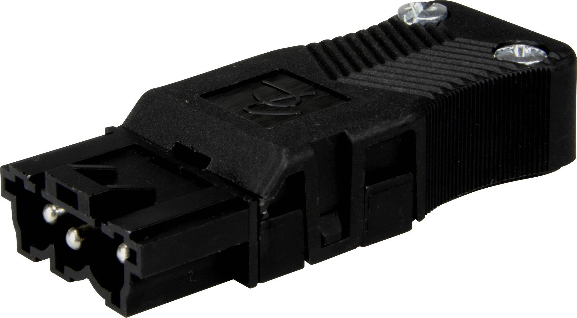 Adels-Contact 12751 Netz-Steckverbinder Stecker, gerade Gesamtpolzahl: 3 + PE 16A Schwarz 200St.