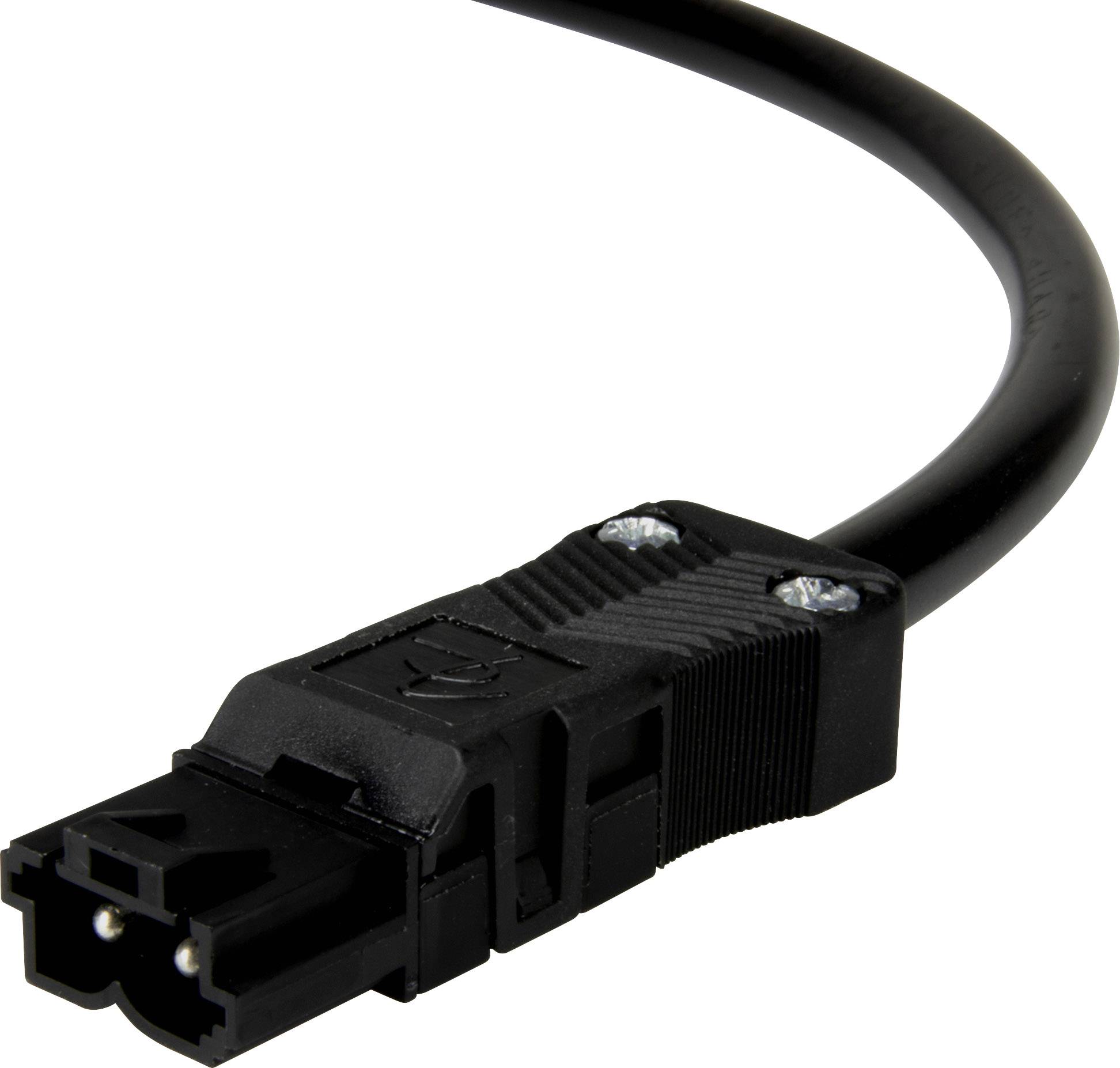 Adels-Contact 14816210 Netz-Anschlusskabel offene Kabelenden - Netz-Stecker Gesamtpolzahl: 2 Schwarz 1.00m 75St.