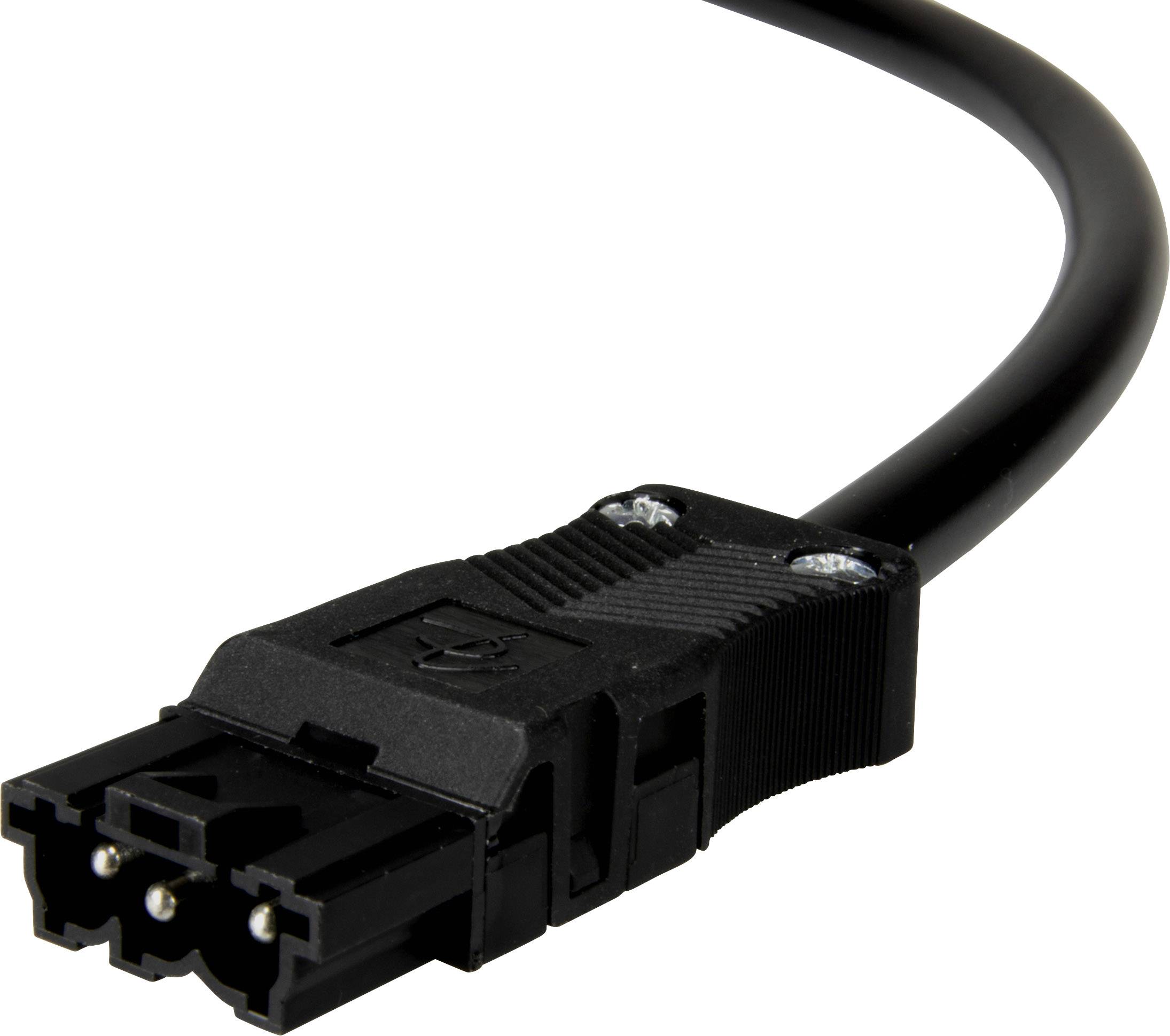Adels-Contact 92816330 Netz-Anschlusskabel offene Kabelenden - Netz-Stecker Gesamtpolzahl: 2 + PE Schwarz 3.00m 25St.