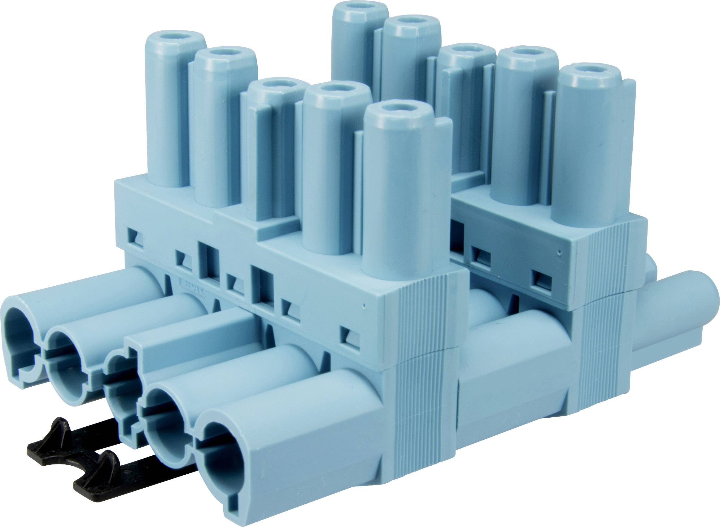 Adels-Contact 18088 T-Verteiler T-Verteiler Gesamtpolzahl: 5 + PE 20A Pastell-Blau 50St.