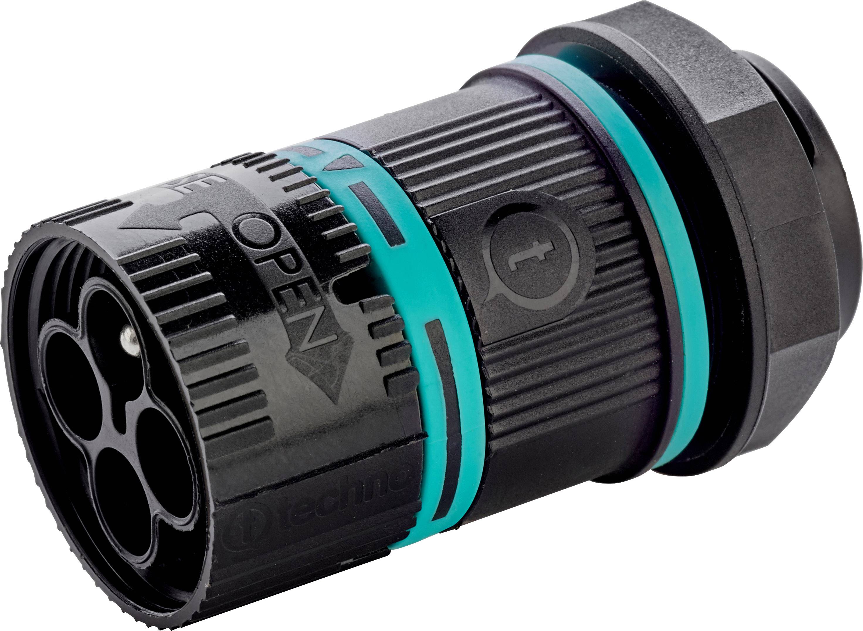 Adels-Contact 24489 Rundsteckverbinder Stecker, Einbau Gesamtpolzahl: 3 + PE 200St.