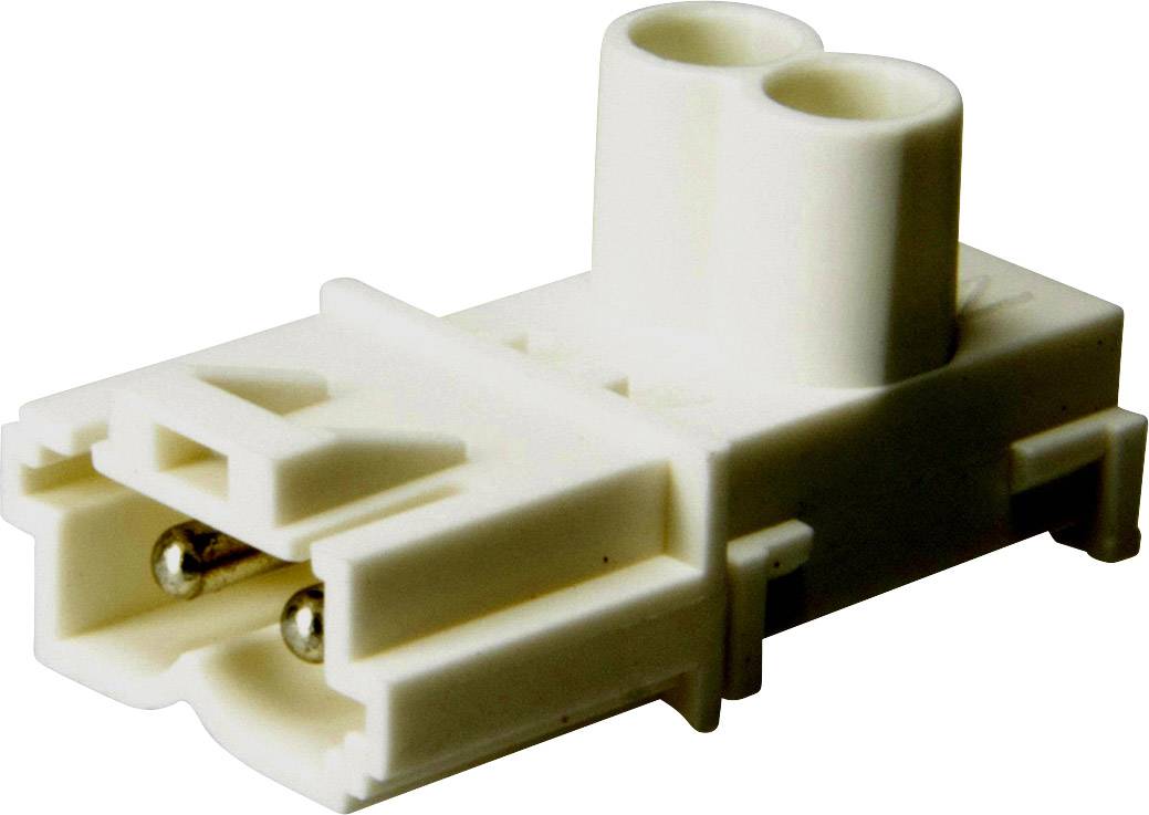 Adels-Contact 12711 Netz-Steckverbinder Stecker, gerade Gesamtpolzahl: 2 16A Weiß 200St.