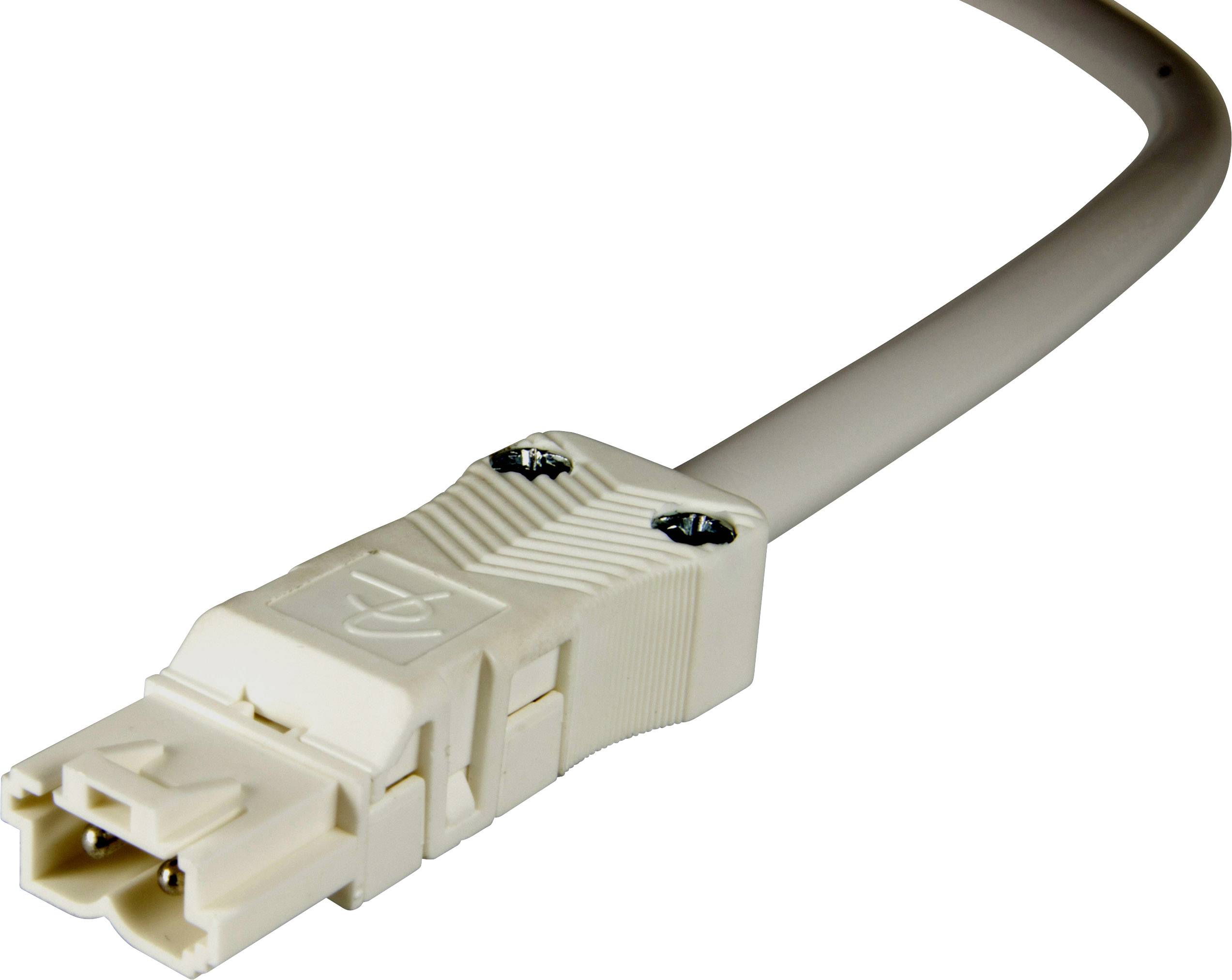 Adels-Contact 14815210 Netz-Anschlusskabel offene Kabelenden - Netz-Stecker Gesamtpolzahl: 2 Weiß 1.00m 75St.