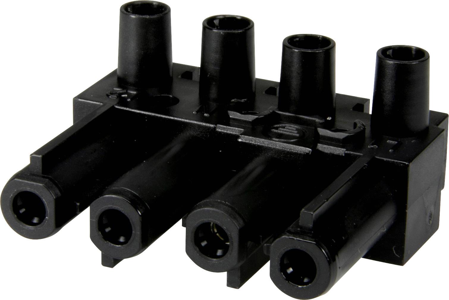 Adels-Contact 165064 Netz-Steckverbinder Buchse, gerade Gesamtpolzahl: 4 + PE 20A Schwarz 150St.
