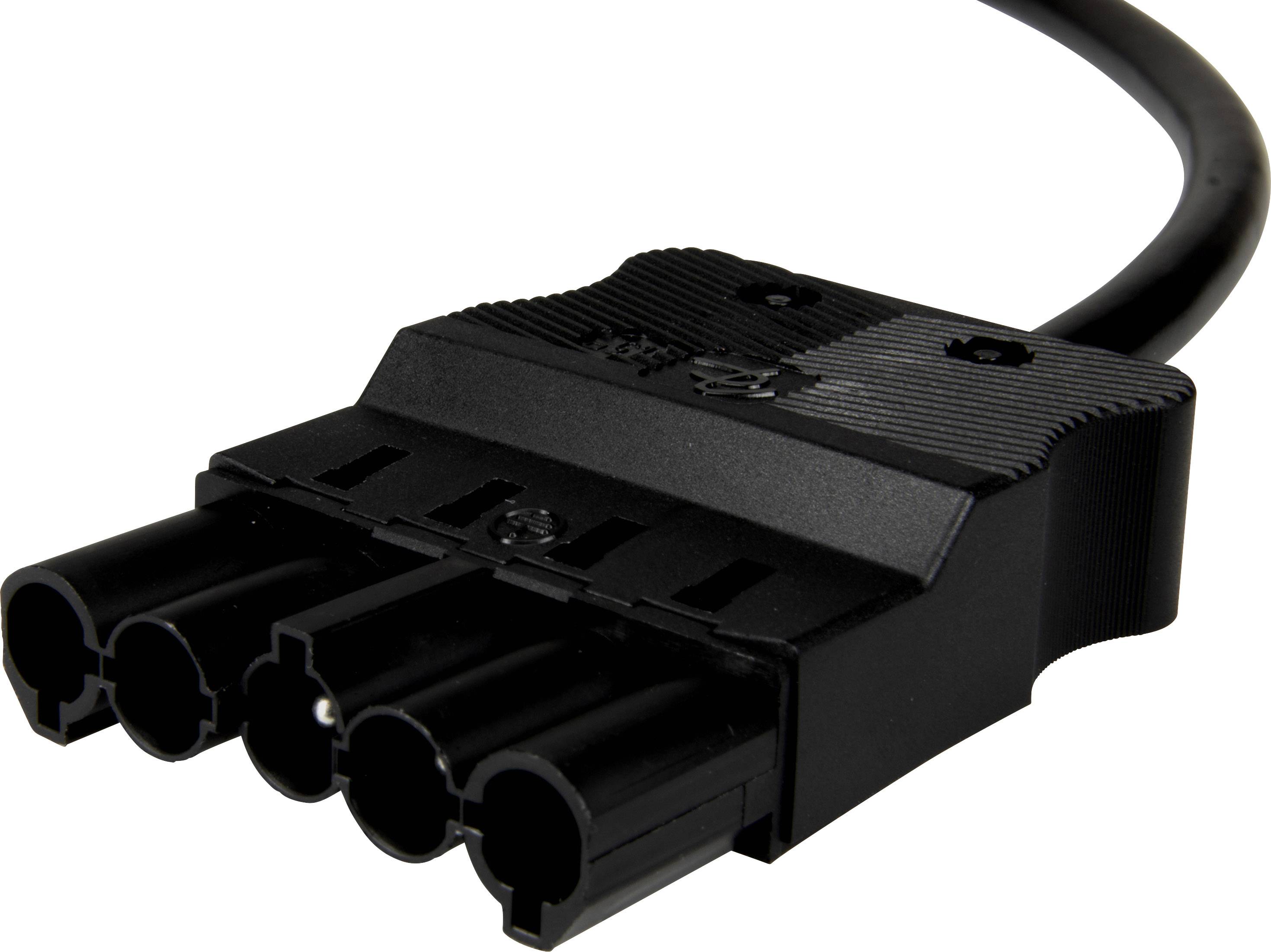 Adels-Contact 96286520 Netz-Anschlusskabel offene Kabelenden - Netz-Stecker Gesamtpolzahl: 4 + PE Schwarz 2.00m 20St.