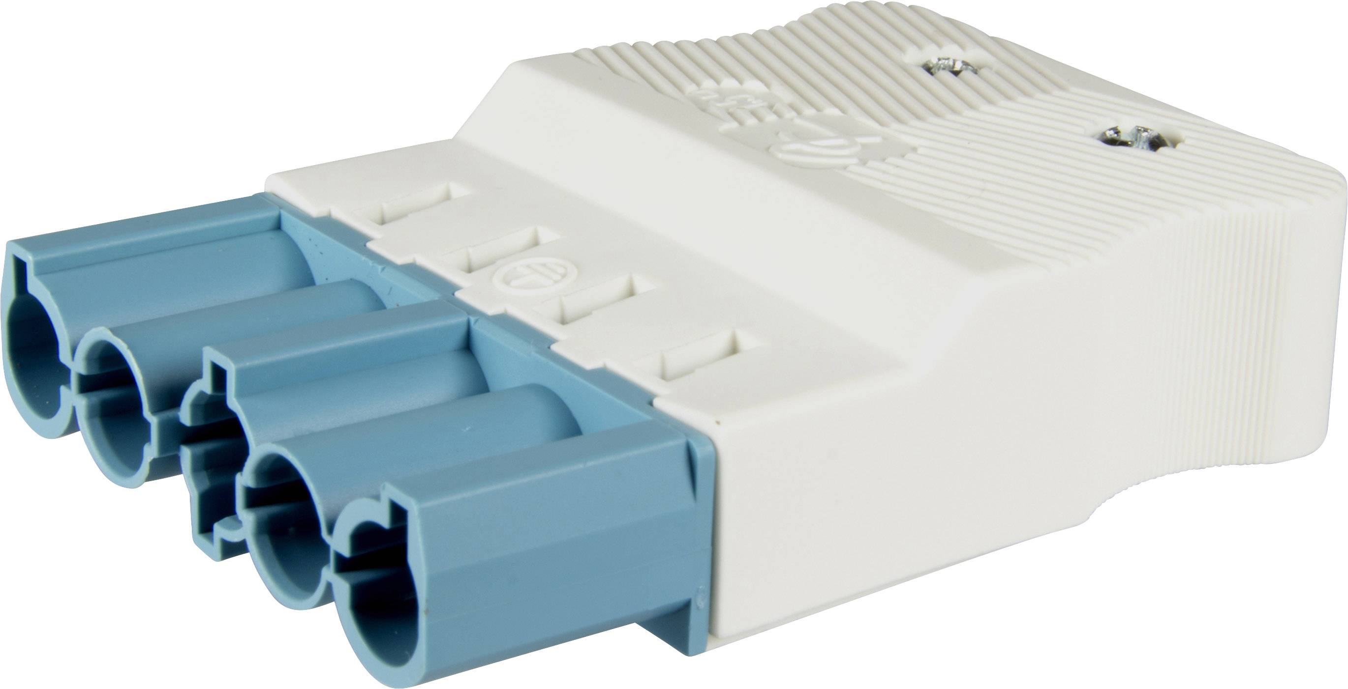 Adels-Contact 23924 Netz-Steckverbinder Stecker, gerade Gesamtpolzahl: 5 + PE 20A Pastell-Blau 100St.