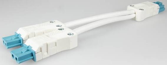 Adels-Contact 14992152 Steckverbinder Netz-Stecker - Netz-Buchse Gesamtpolzahl: 2 Weiß 200St.