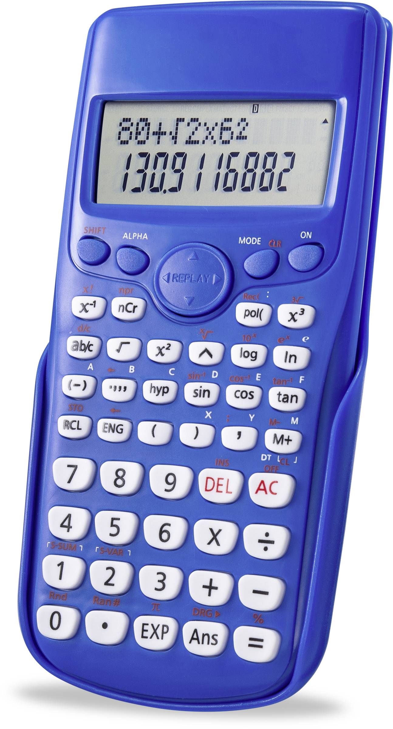 Renkforce RF-CA-240 Wissenschaftlicher Rechner Blau Display (Stellen): 12 batteriebetrieben (B x H x T) 84 x 164 x 15mm